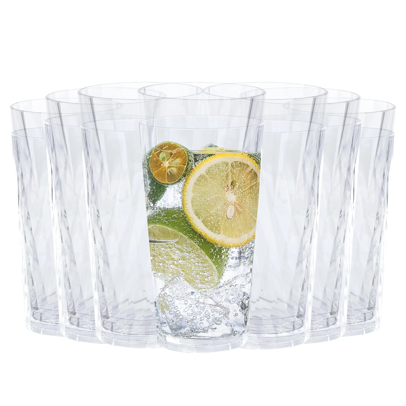 unbreakable Plastic Drinking Glasses,Set of 8, Shatterproof Drinking Cups, Pl... | eBay