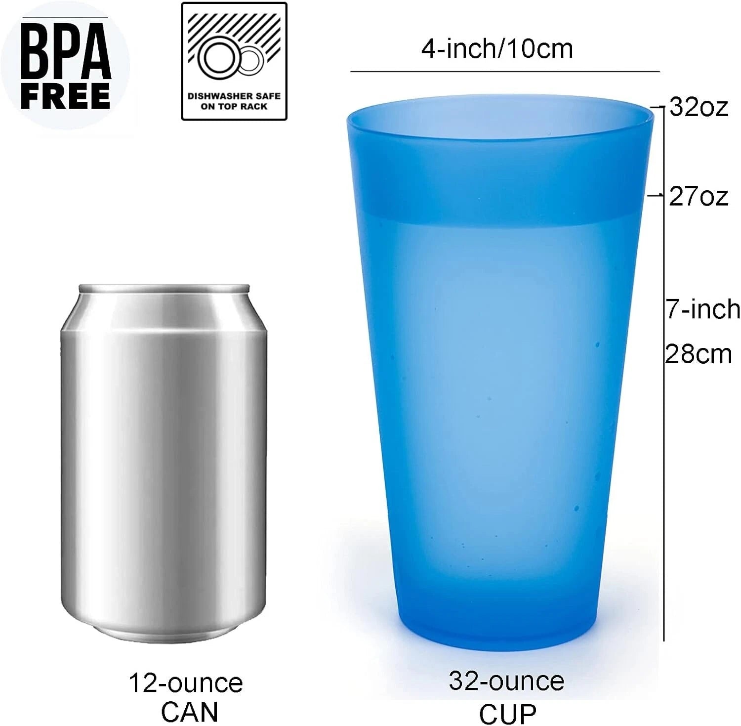 Plastic Tumblers/Large Drinking Glasses/Party Cups/Iced Tea Glasses Set of 6 | eBay