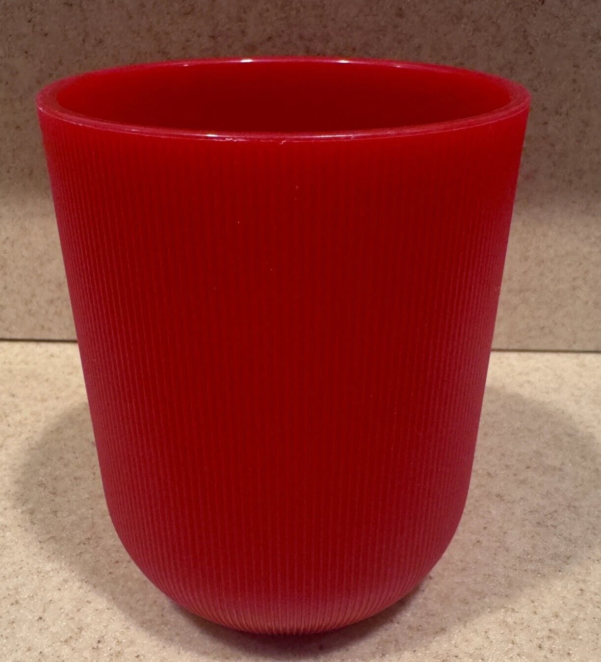 Vintage Majestic Ribbed Plastic Drinking Glass Cup Red 4" MCM 1960's set of 6 | eBay