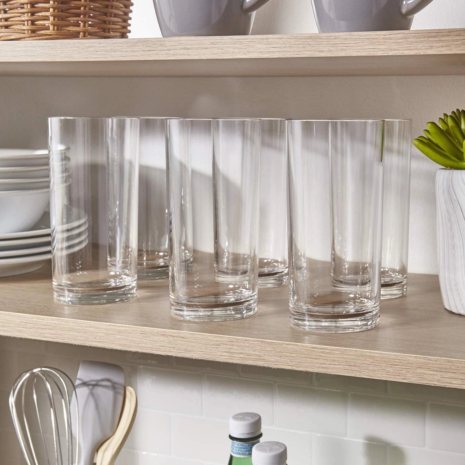 16oz BPA-Free Acrylic Tumblers, Set of 6, Clear Drinking Glasses - USA Made | eBay