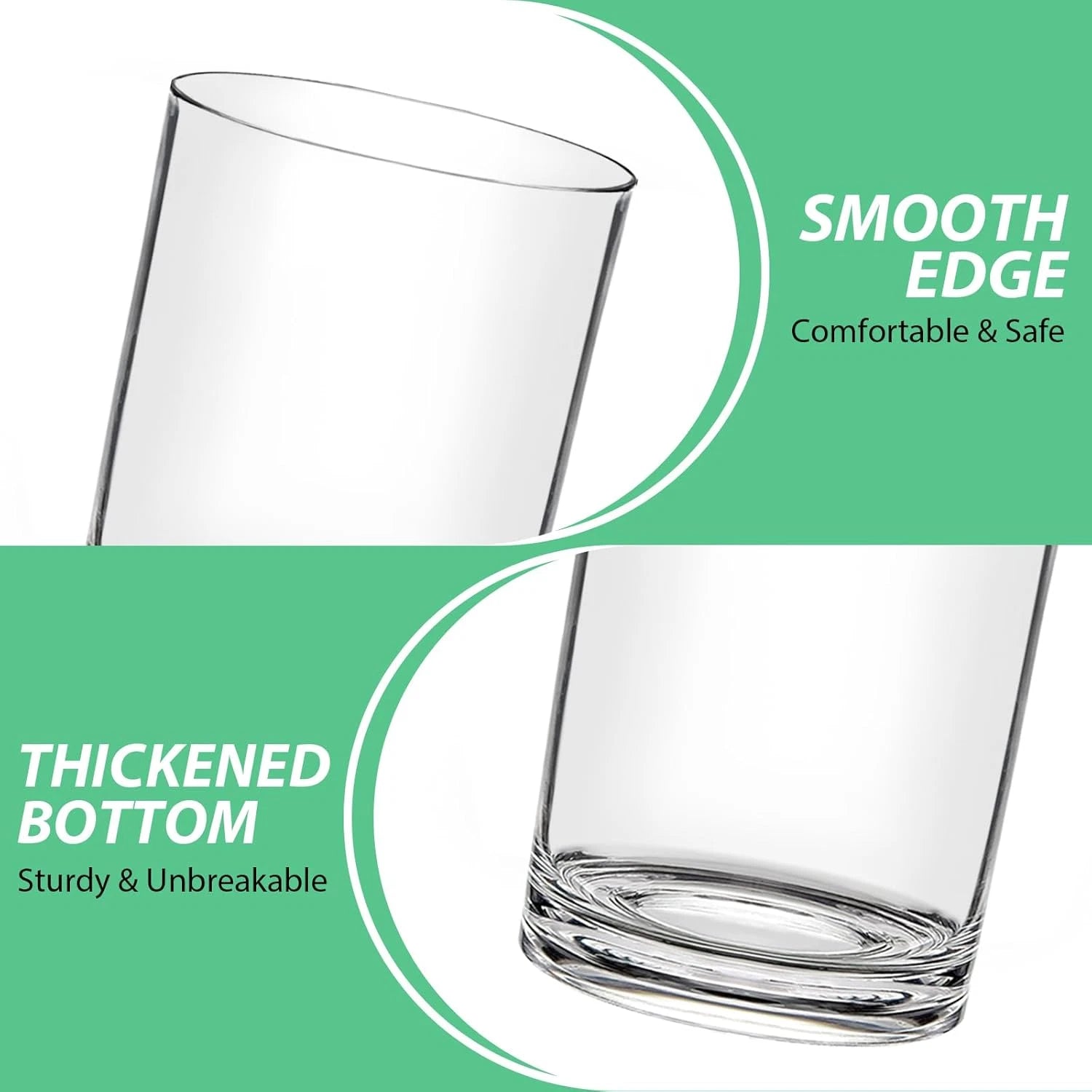 12Oz Plastic Drinking Glasses Set of 6, Reusable Plastic Cups - Dishwasher Safe, | eBay