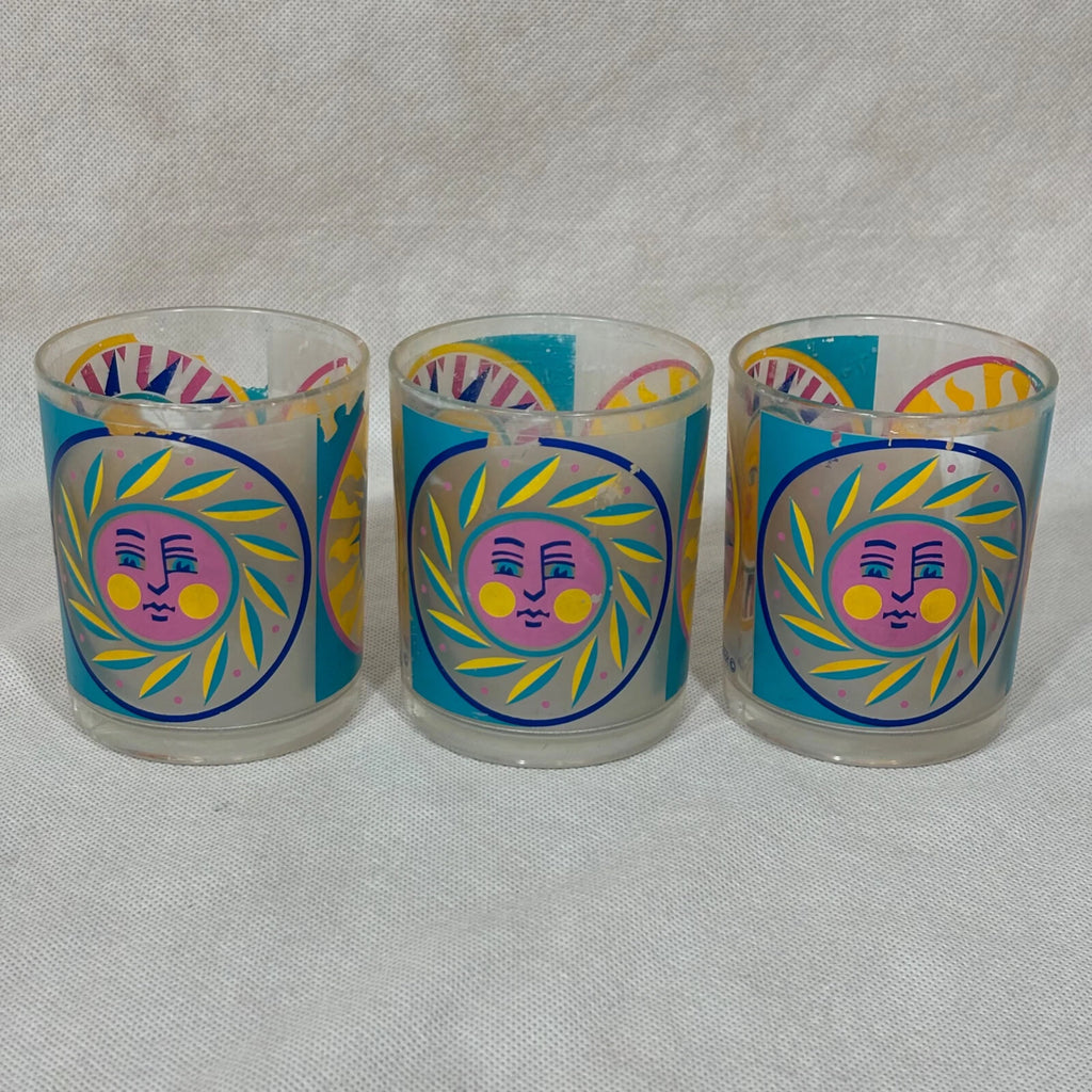 Vintage Acrylic Cups Stotter Sun Design Plastic Drinking Glasses Set of 6 | eBay