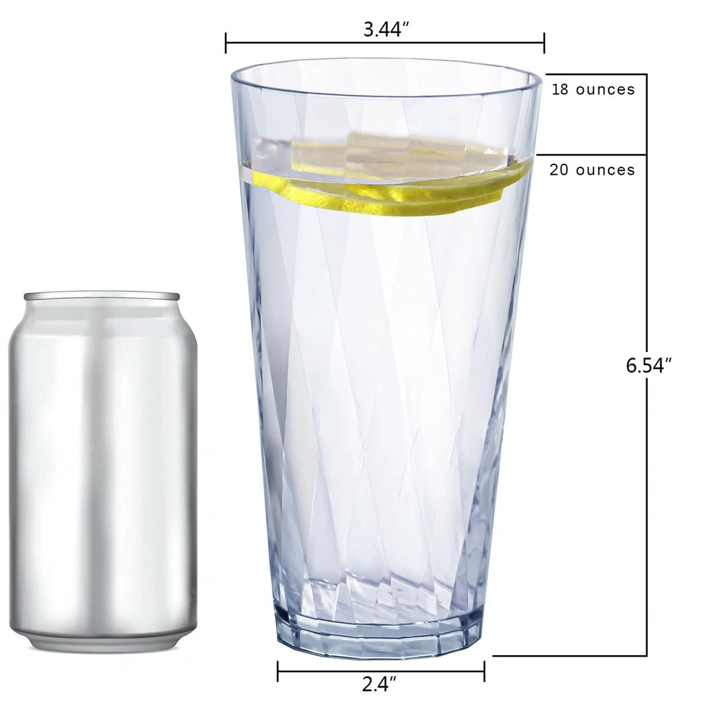 unbreakable Plastic Drinking Glasses,Set of 6, Shatterproof Drinking Cups, Pl... | eBay