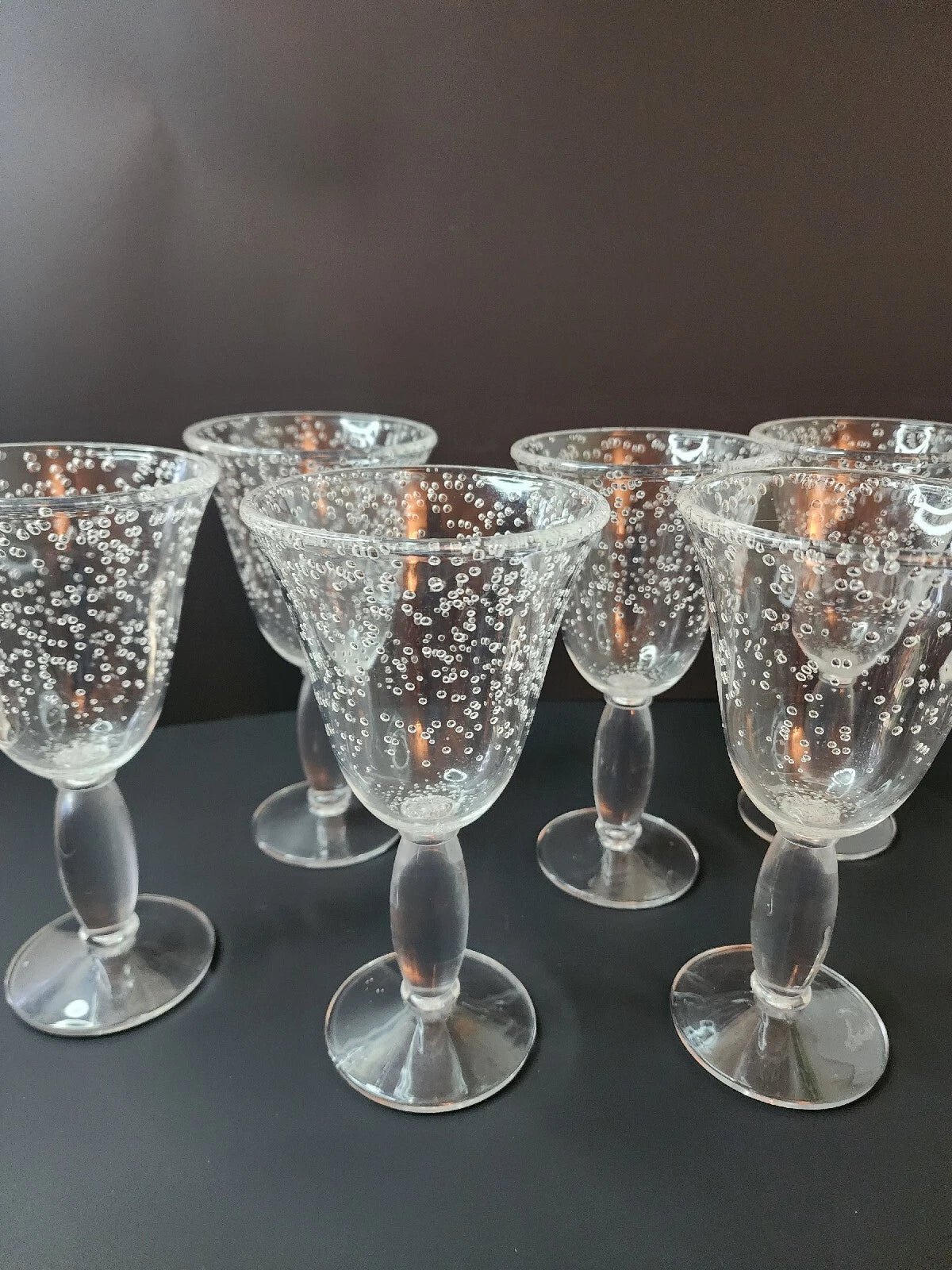 Beautiful Bubble Plastic Drinking Glasses set of 6 | eBay
