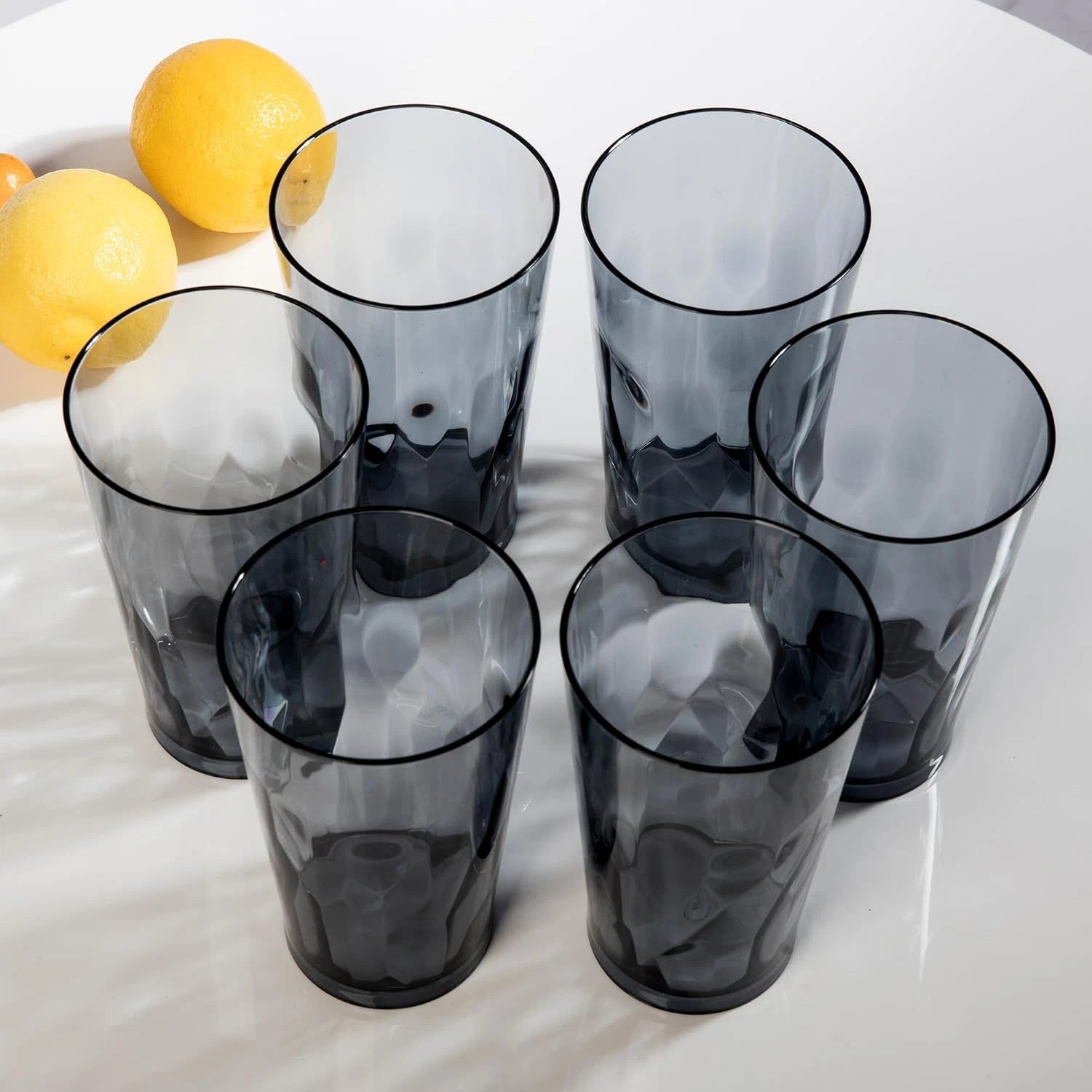 Unbreakable Plastic Drinking Glasses Set of 6 Shatterproof Drinking Cups P | eBay
