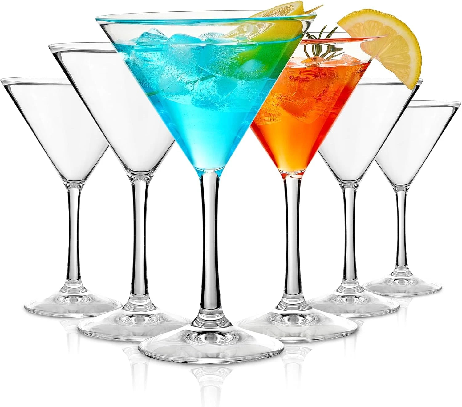 Unbreakable Martini Glasses Set of 6, 10 Oz Reusable Plastic Cocktail Bpa-Free | eBay