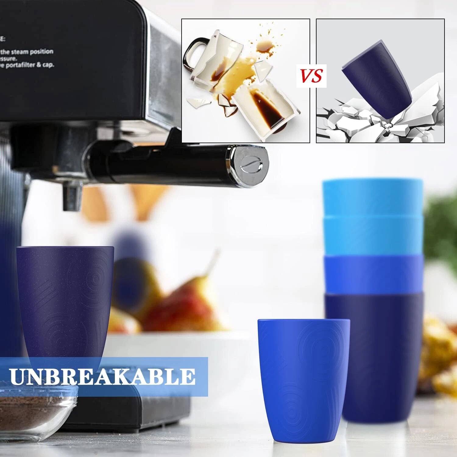 Glasses Drinking Set Premium Wheat Straw Cups Set of 6 Alternative to Plastic... | eBay
