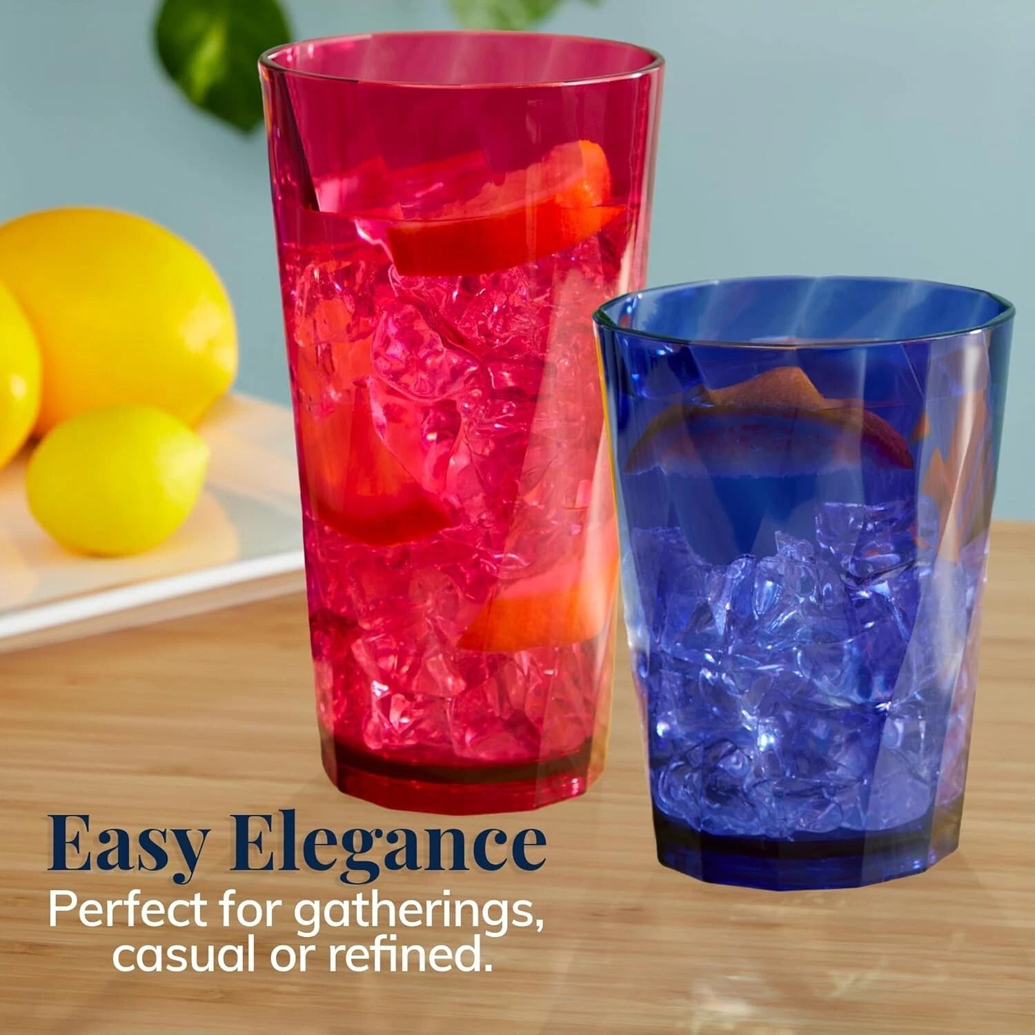 US Acrylic Optix Plastic Reusable Drinking Glasses (Set of 16) 14Oz Rocks & 20O | eBay