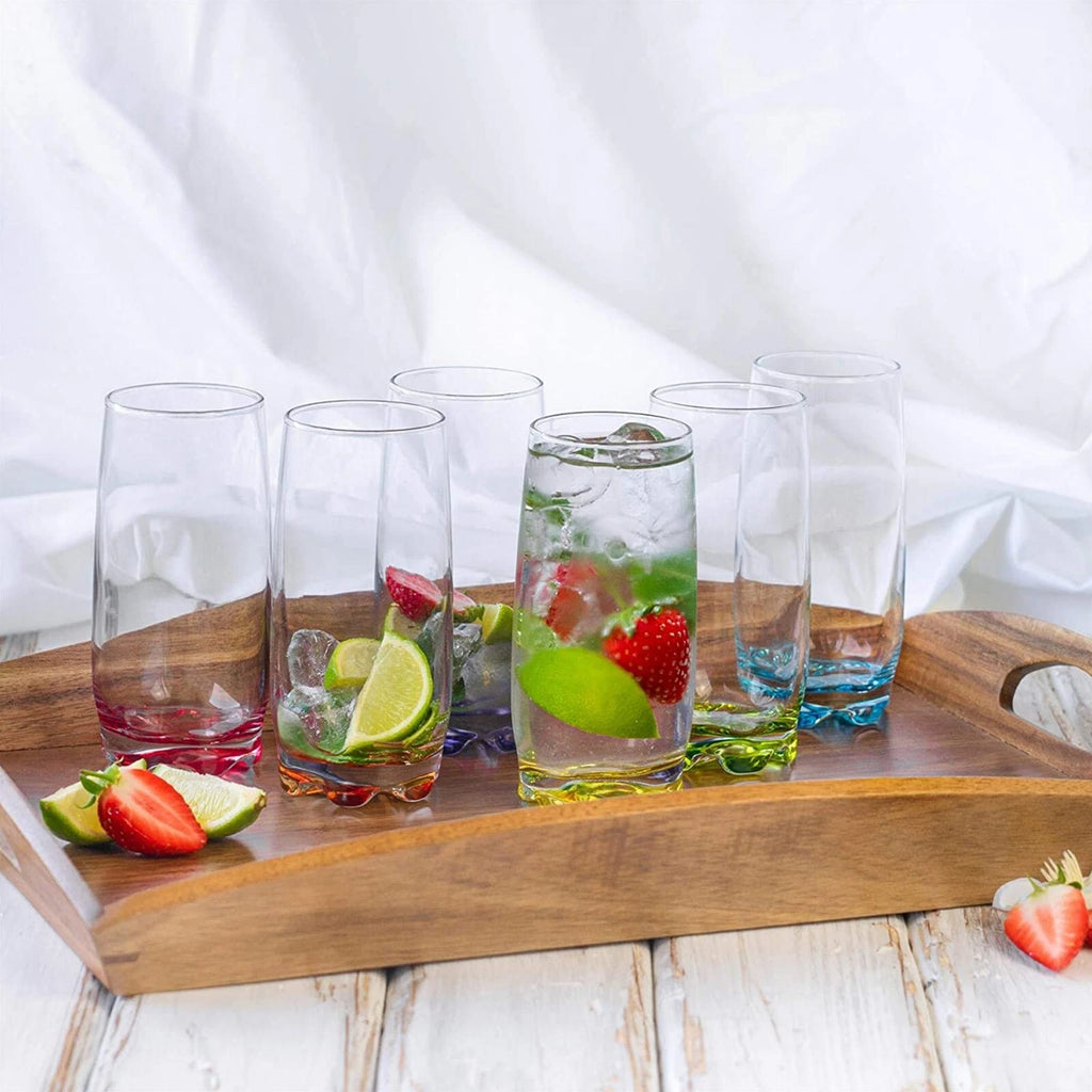 LAV Drinking Glasses Set of 6, Long Colorful Tumbler, 13 oz | eBay