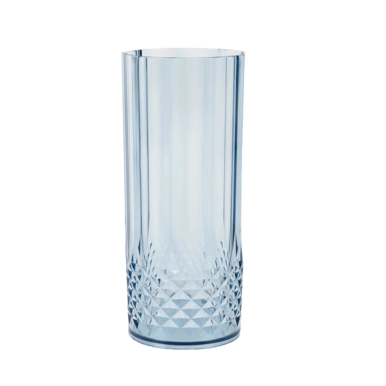 6 Dusty Blue 14 oz Crystal Plastic Drinking Glasses Party Events Tableware | eBay