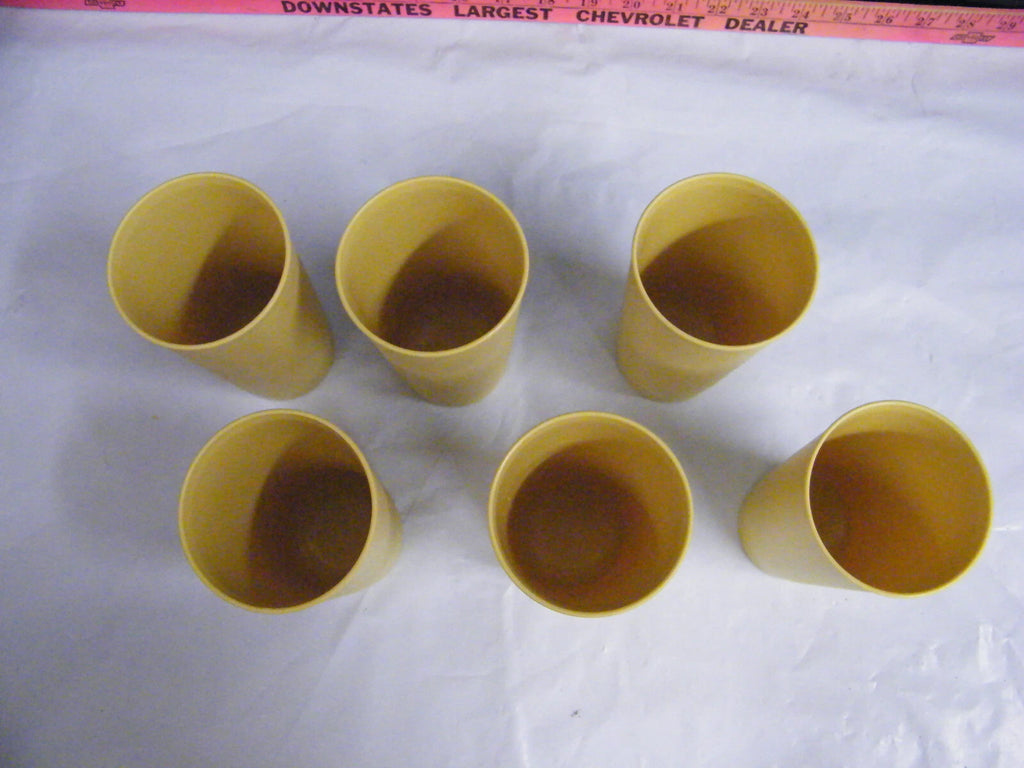 Vintage Tupperware 873 Gold Harvest 12oz Drinking Glasses Set of 6 | eBay