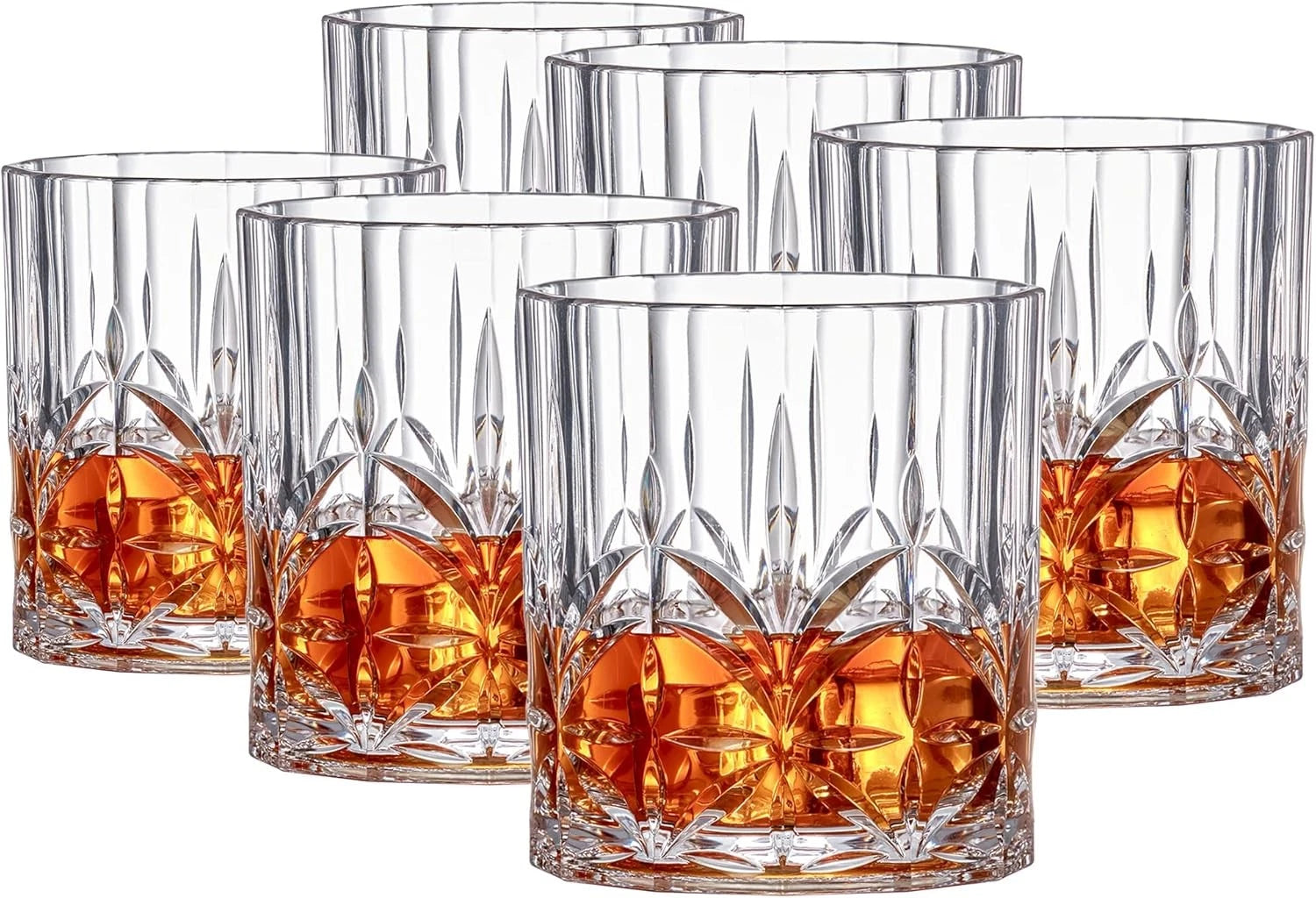 14 oz Plastic Whiskey Glasses (Pack of 6), Plastic Drinking Glasses, Reusable | eBay