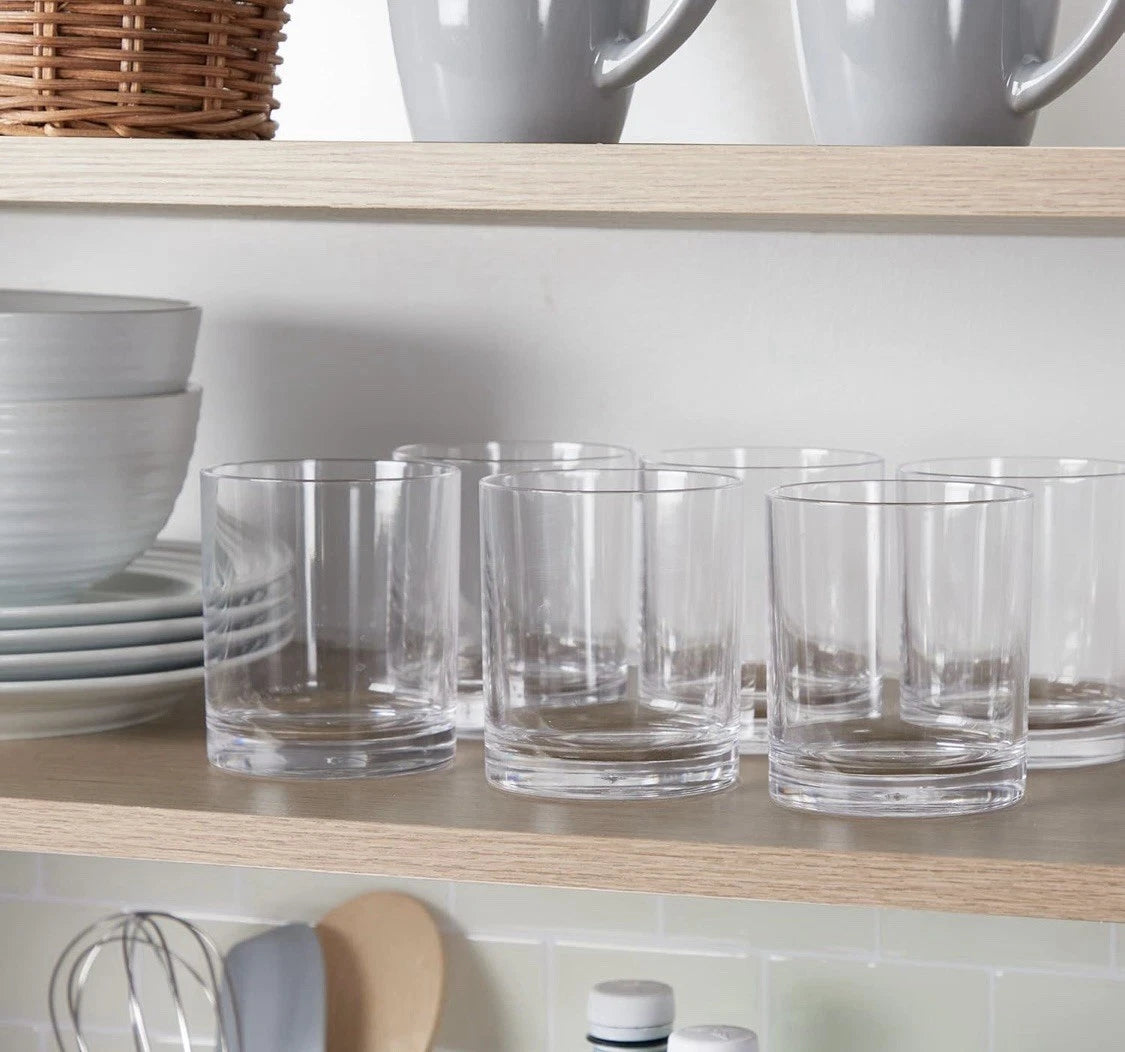 US Acrylic Classic Clear Plastic Reusable Drinking Glasses (Set of 6) 12oz Cups | eBay