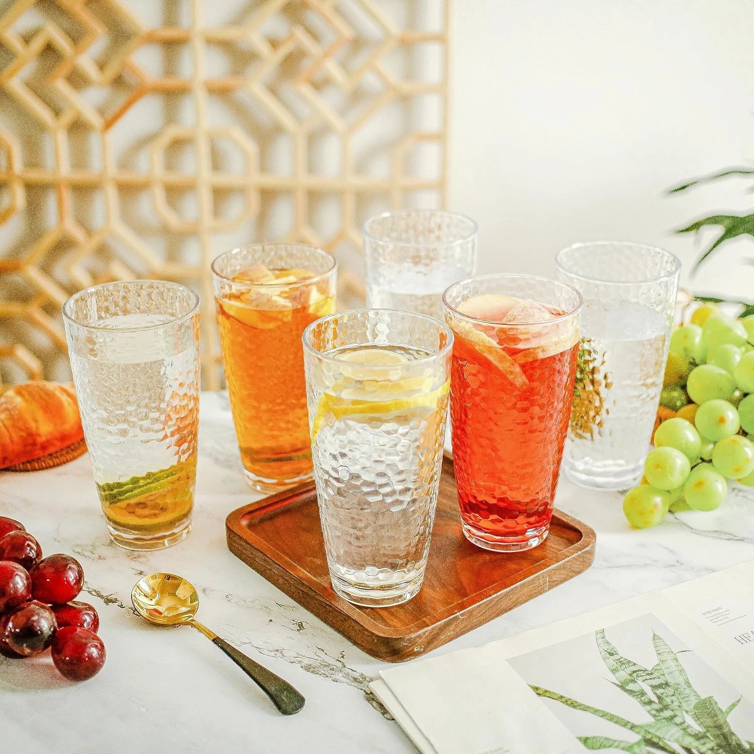 Plastic Unbreakable Tumblers Cups 25oz, Set of 6 Plastic Highball Drinking Glass | eBay