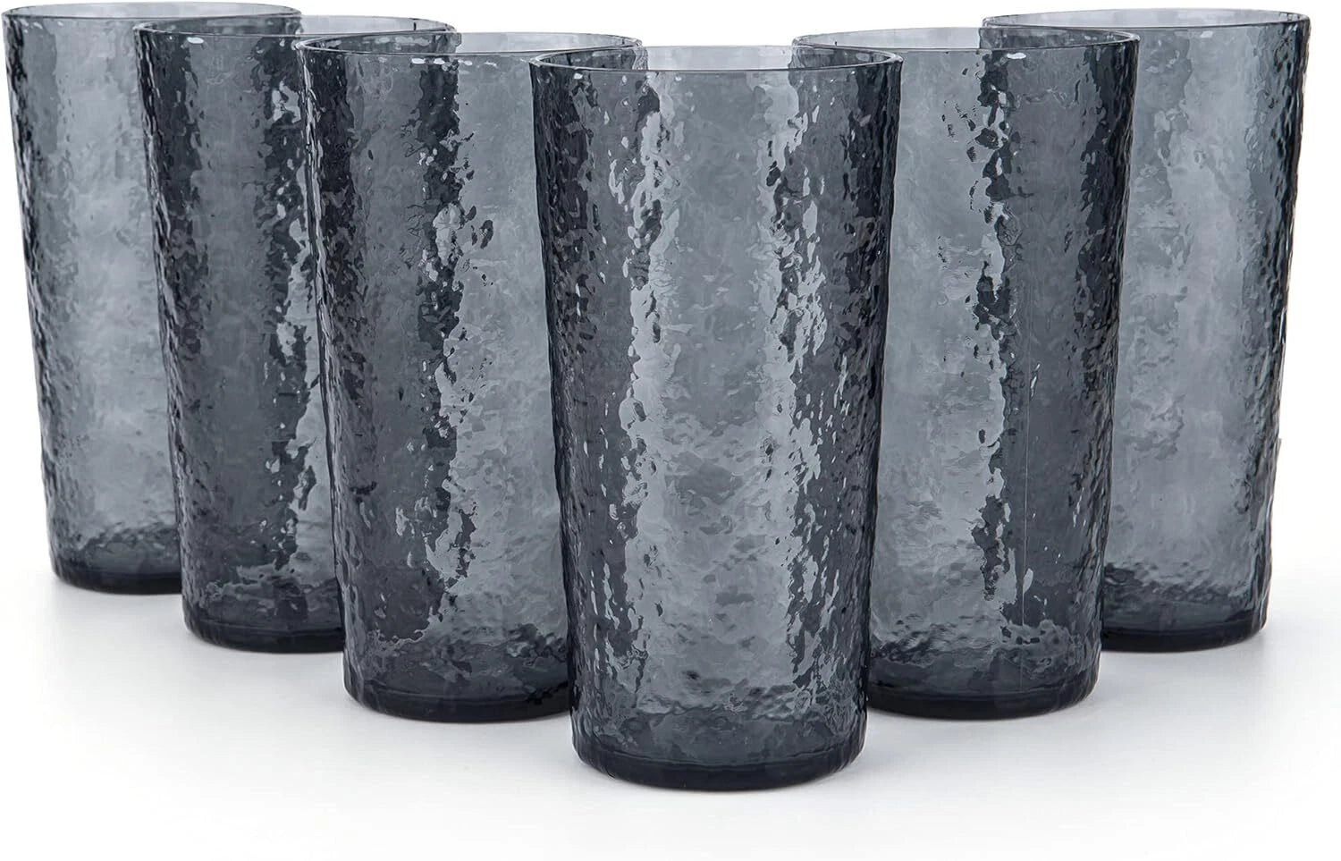 18-ounce Acrylic Highball Glasses Plastic Tumbler, set of 6 Smoke Gray | eBay