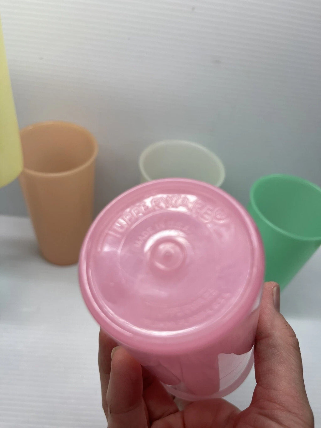 Vintage Tupperware Plastic Drinking Glasses Pastel 5” Set Of 6 | eBay