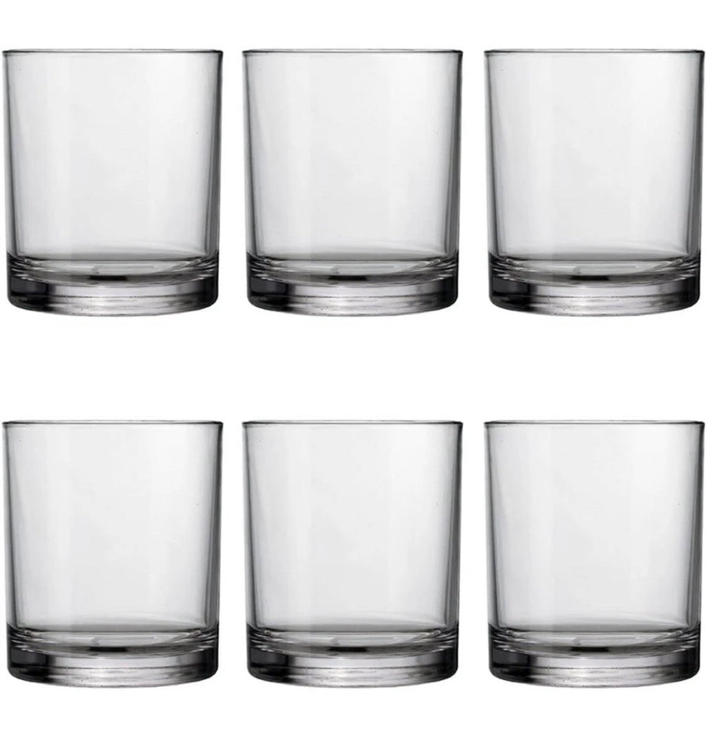 US Acrylic Classic Clear Plastic Reusable Drinking Glasses (Set of 6) 12oz Cups | eBay