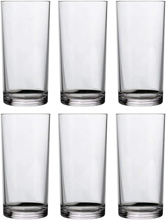 US Acrylic Classic Clear Plastic Reusable Drinking Glasses (Set of 6) | eBay