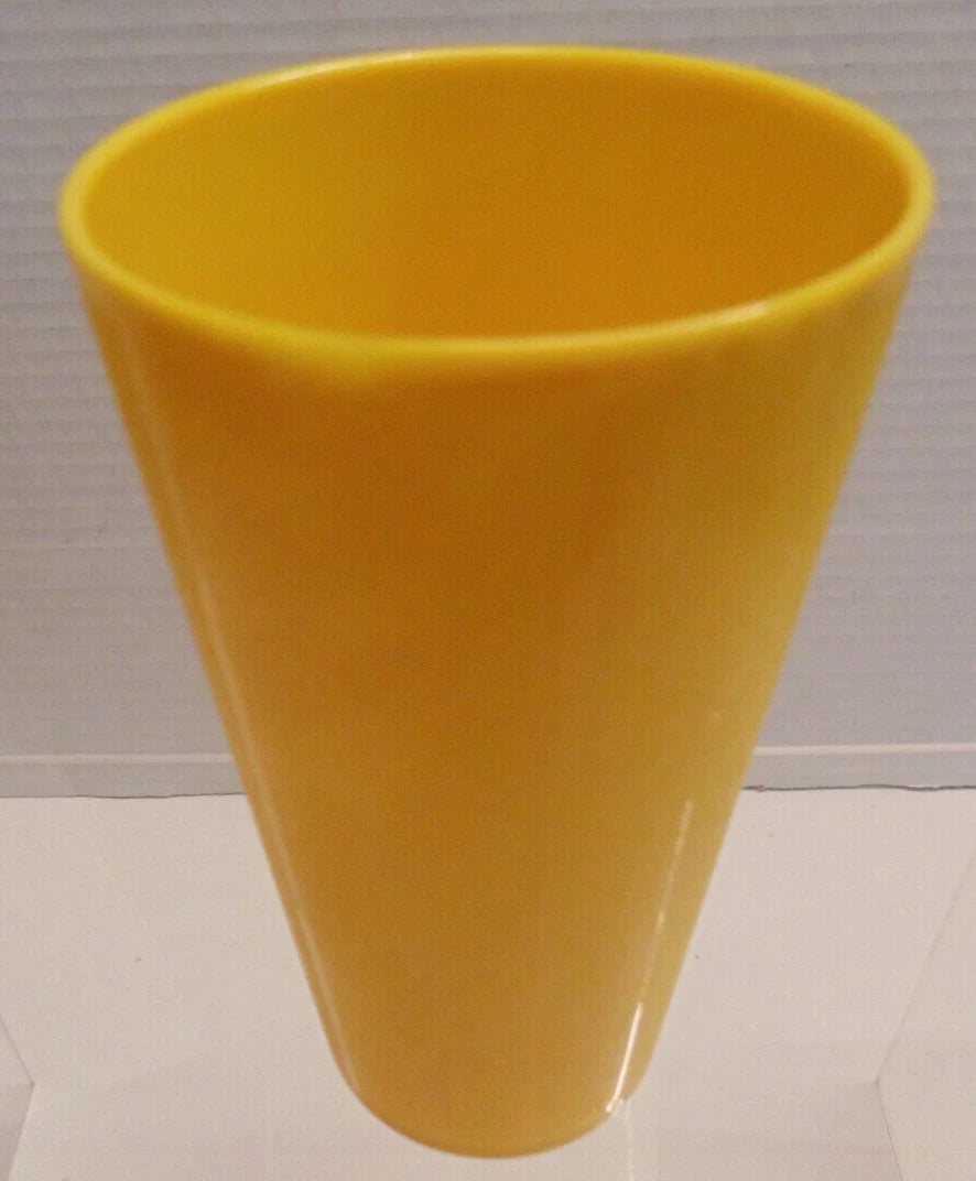Vintage Set of 6 Yellow Retro Hard Plastic Drinking Glasses Tumblers 5.25" Tall | eBay