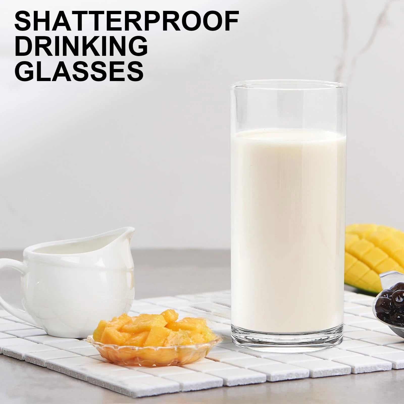 HIGIINC Unbreakable Drinking Glasses Set of 6, 17oz Shatterproof Acrylic Cups... | eBay