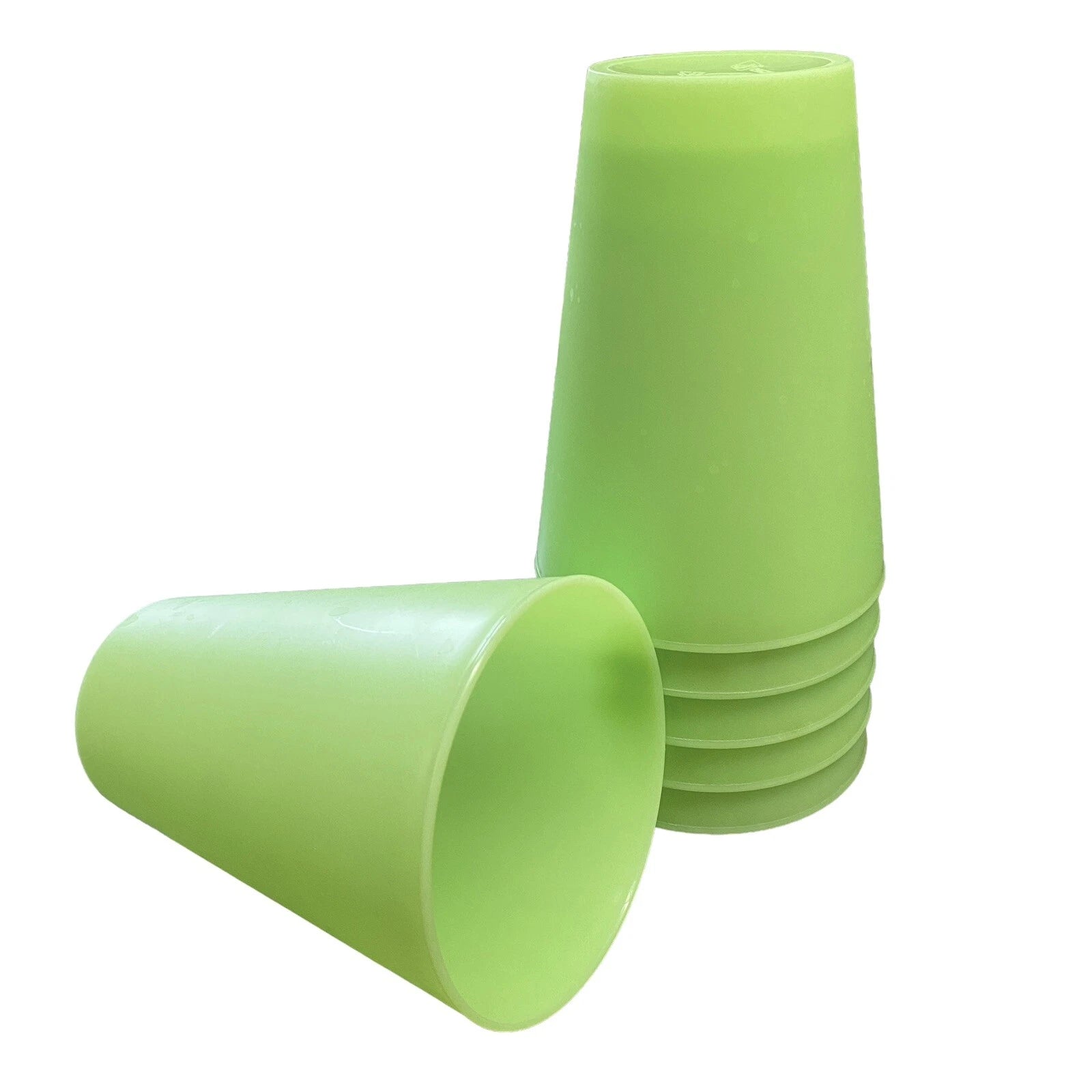 6 Plastic Tumblers Drinking Glasses 24 oz Lime Green Patio Picnic Barware | eBay