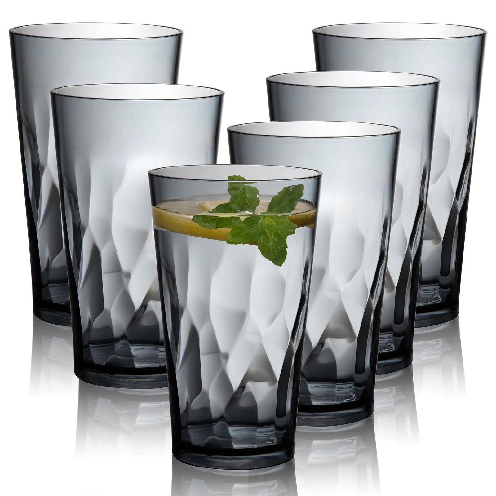 Unbreakable Plastic Drinking Glasses, Set of 6, Shatterproof Drinking Cups, P... | eBay