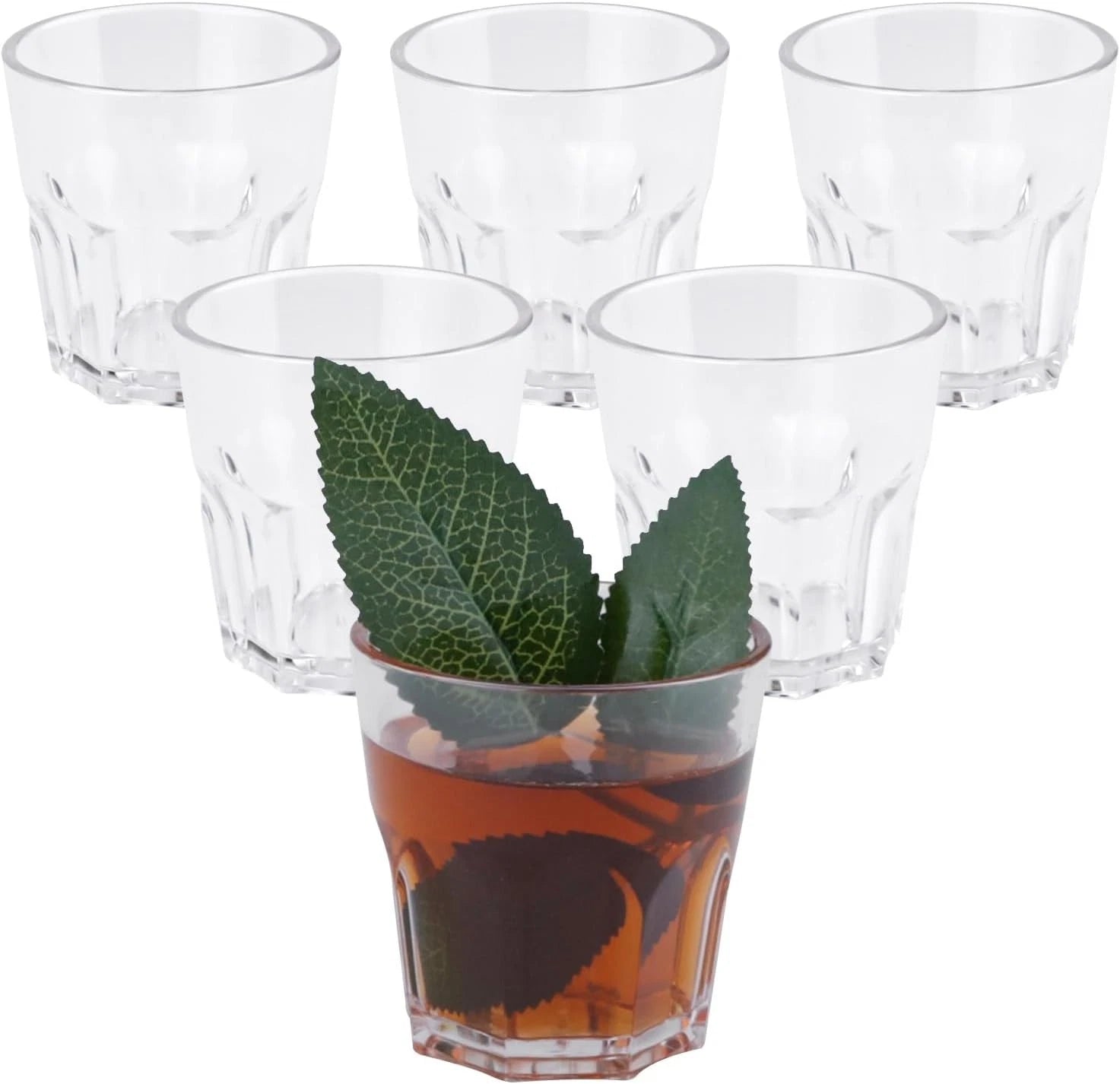 Plastic Drinking Glasses Set of 6 Unbreakable Coloured Water Tumbler Acrylic P | eBay