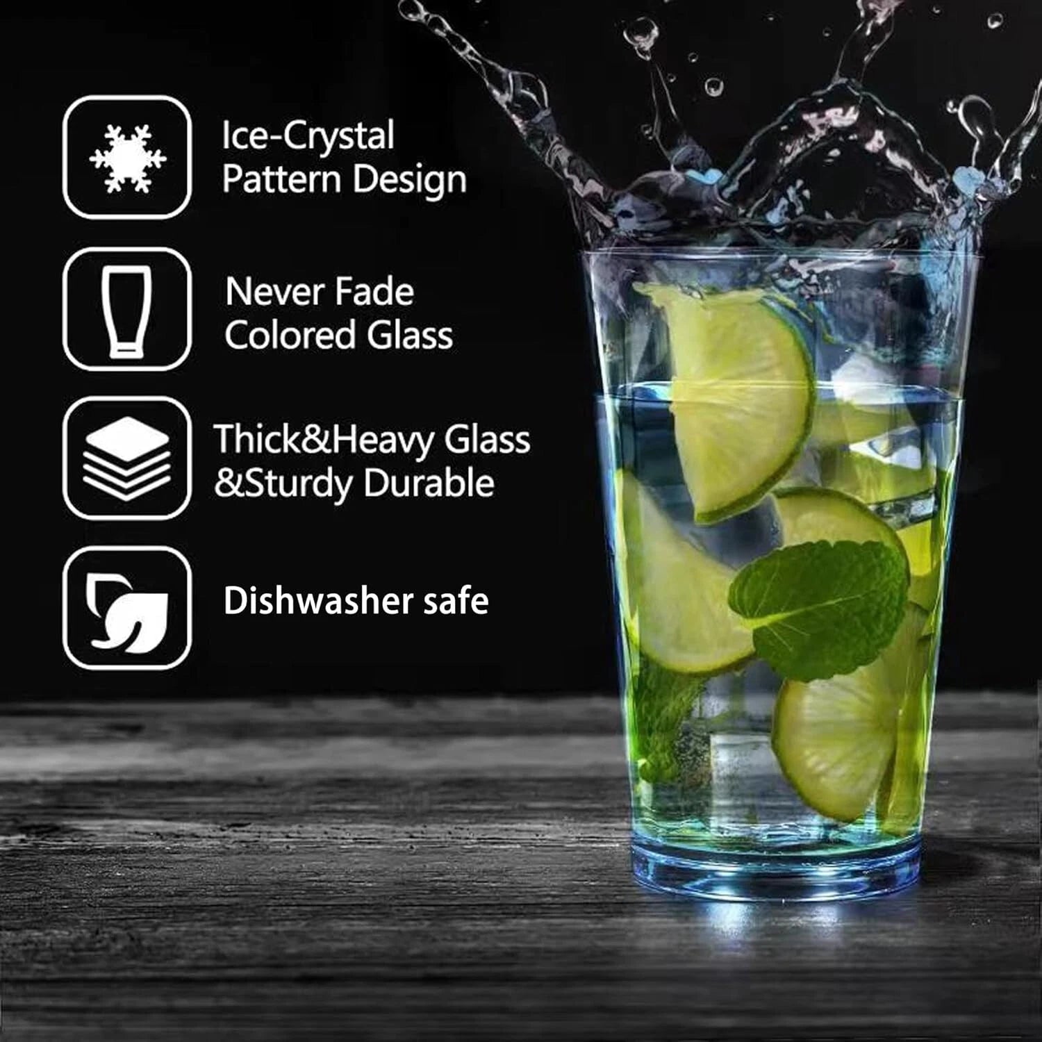 Unbreakable Plastic Drinking Glasses Set 6 Shatterproof Drinking Cups 20/16 Oz | eBay