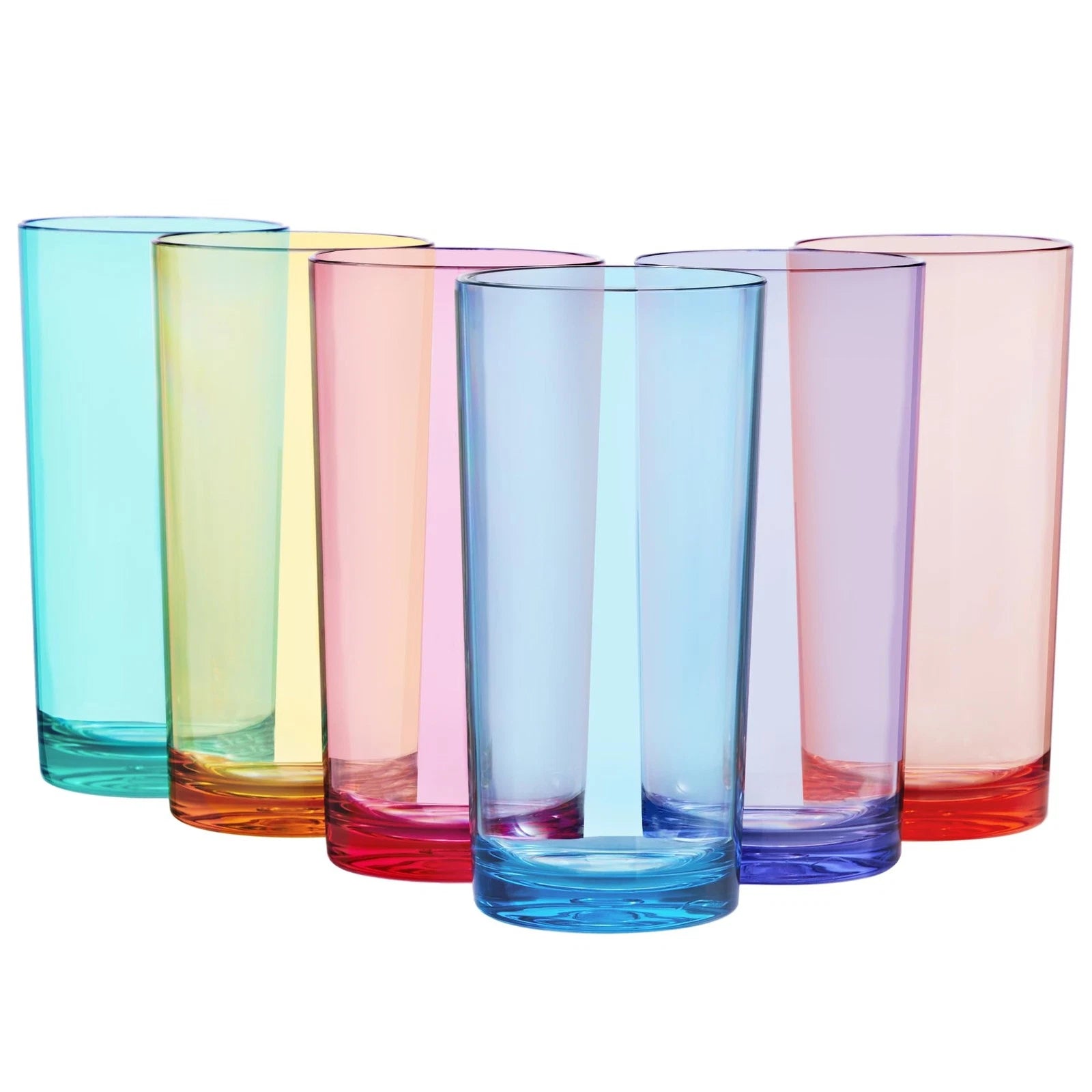 Reusable 24oz Plastic Drinking Glasses Set of 6 | BPA-Free, Dishwasher Safe | eBay