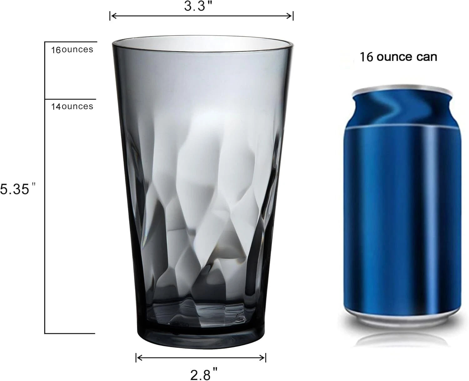 Unbreakable Plastic Drinking Cups, Set of 6, Shatterproof Drinking Cups | eBay