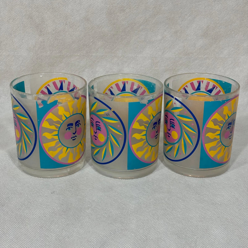 Vintage Acrylic Cups Stotter Sun Design Plastic Drinking Glasses Set of 6 | eBay