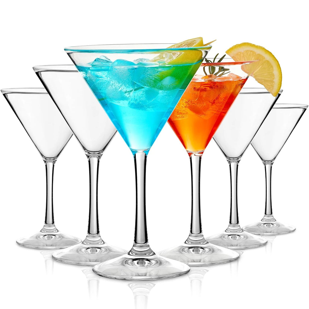 Unbreakable Martini Glasses Set of 6, 10 oz Plastic Martini Cocktail Glasses ... | eBay