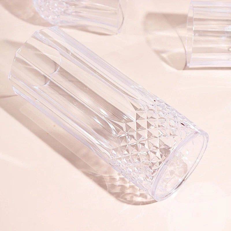 6 Clear 14 oz Crystal Plastic Drinking Glasses Party Events Disposable Tableware | eBay