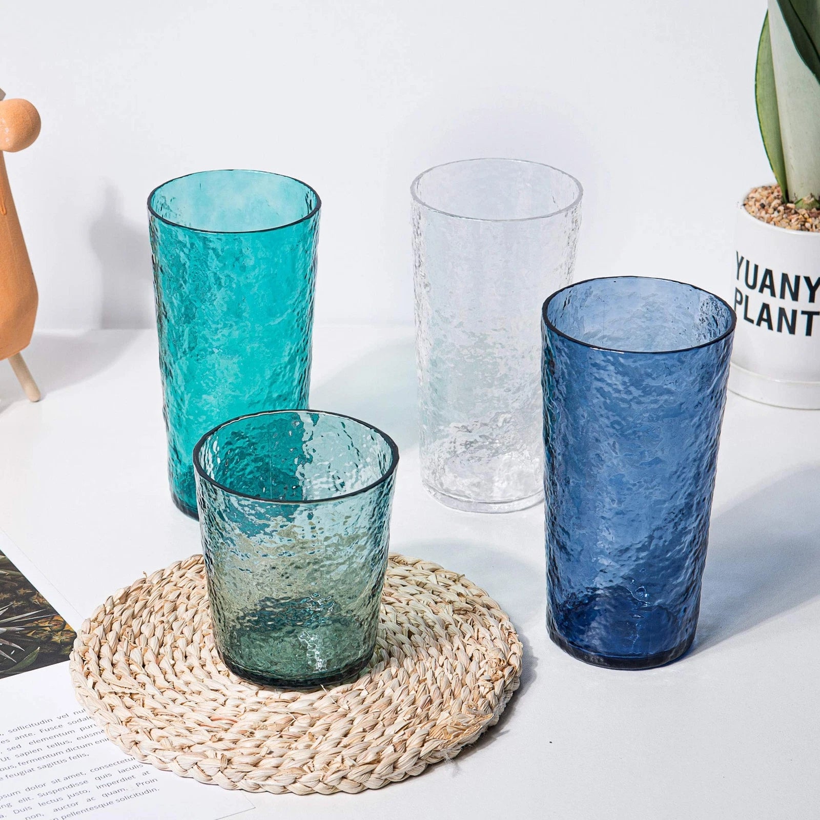18-ounce Acrylic Highball Glasses Plastic Tumbler, set of 6 Blue | eBay