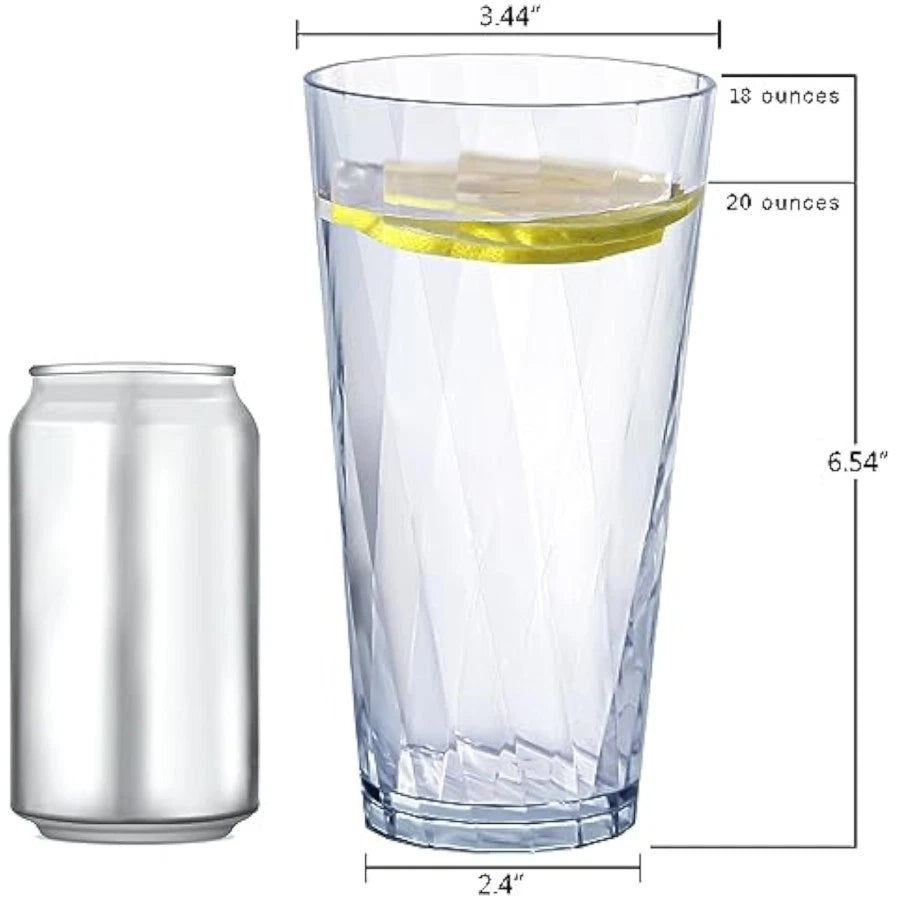 unbreakable Plastic Drinking Glasses,Set of 6, Shatterproof Drinking C | eBay