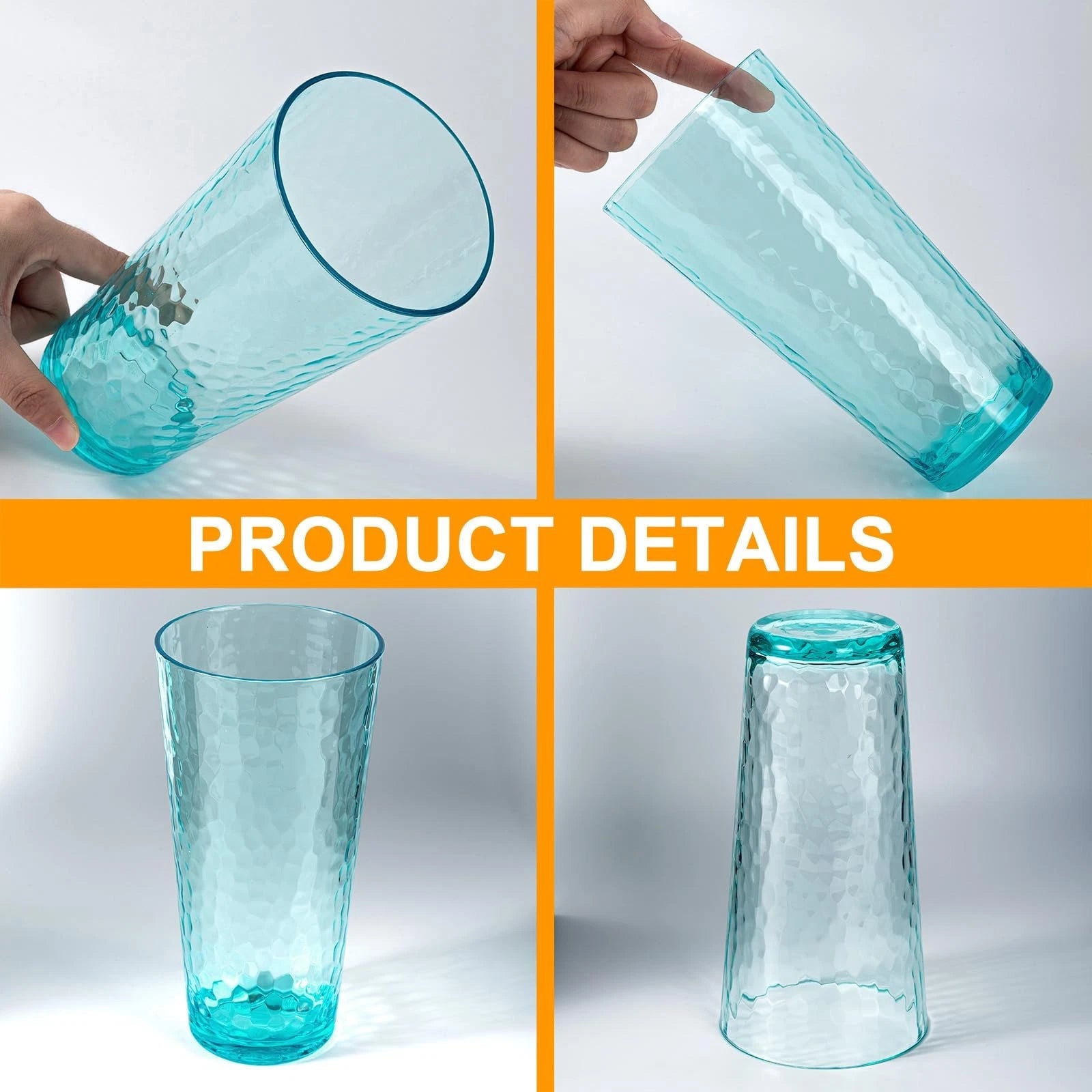 26-ounce Acrylic Highball Glasses Plastic Tumbler Larger Drinking Glasses, se... | eBay