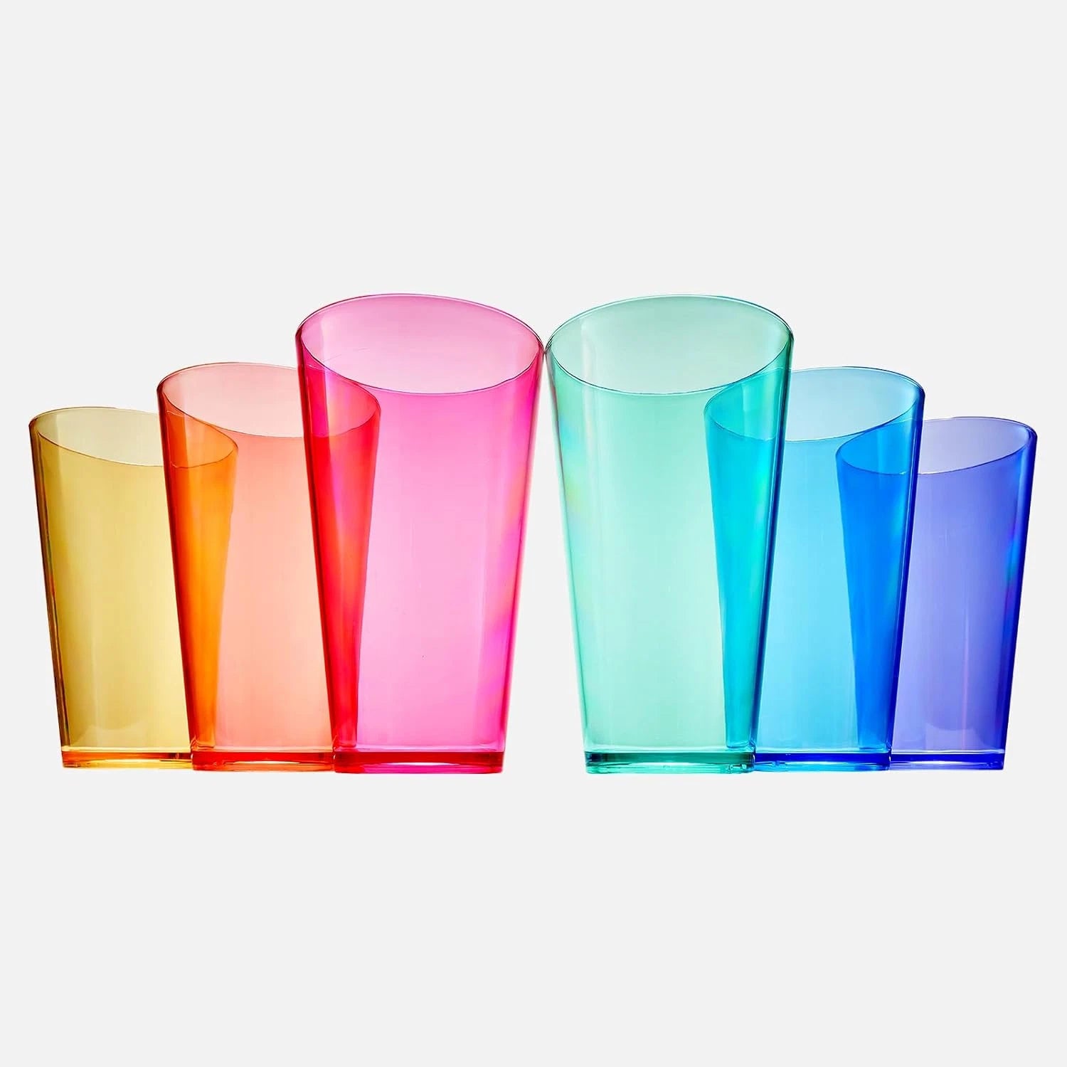 Classic Plastic Reusable Drinking Glasses (Set of 6) Restaurant Cups Style 20 Oz | eBay