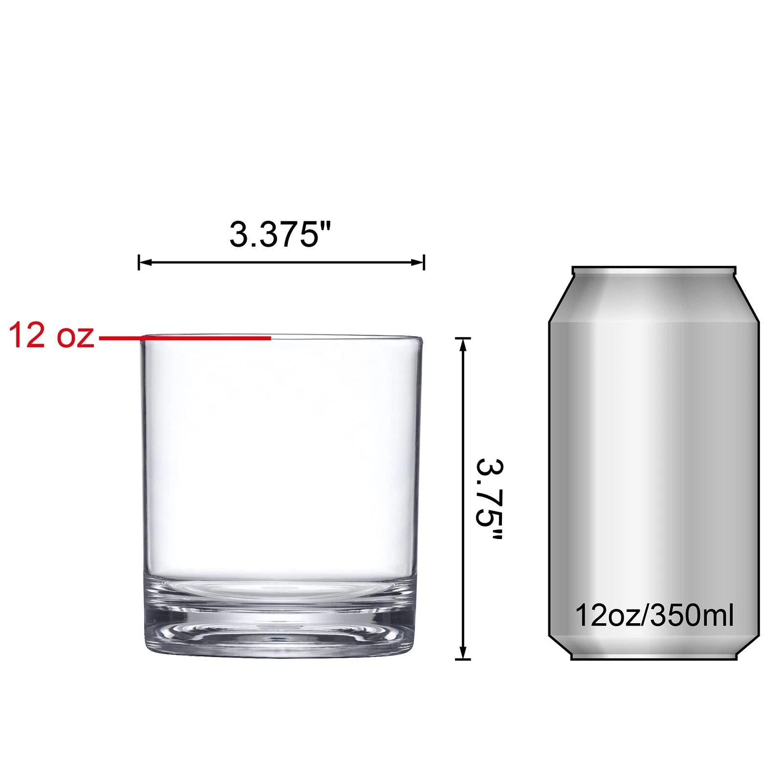 - Probity - 12-Ounce Plastic Tumblers (Set of 6), Plastic Drinking Glasses, R... | eBay