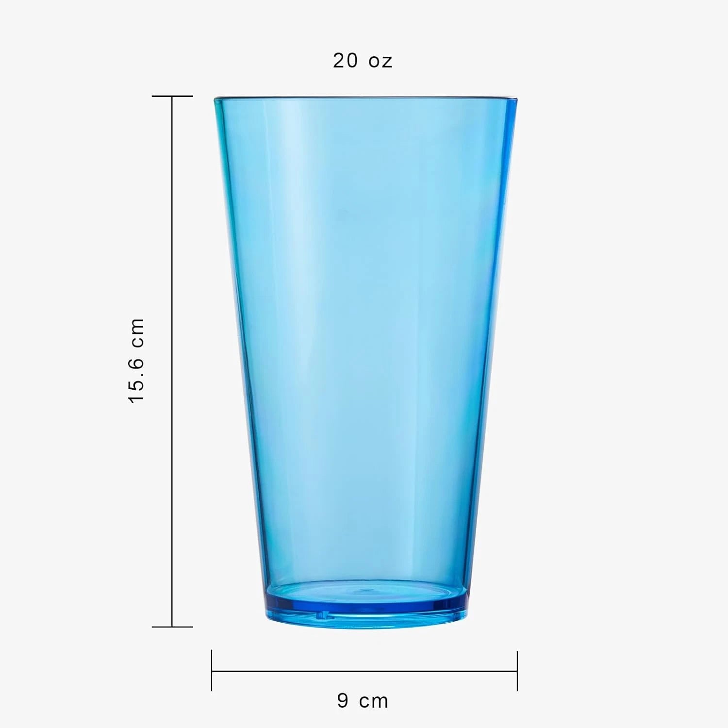 Classic Plastic Reusable Drinking Glasses (Set of 6) Restaurant Cups Style 20 Oz | eBay