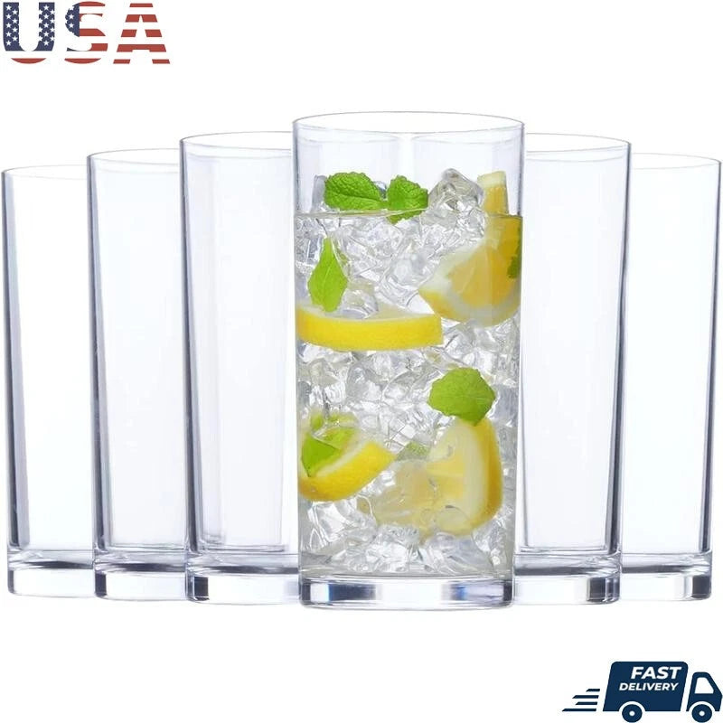 BPA Free Plastic Drinking Tumblers 16 Oz Set of 6 Reusable Dishwasher Safe New | eBay