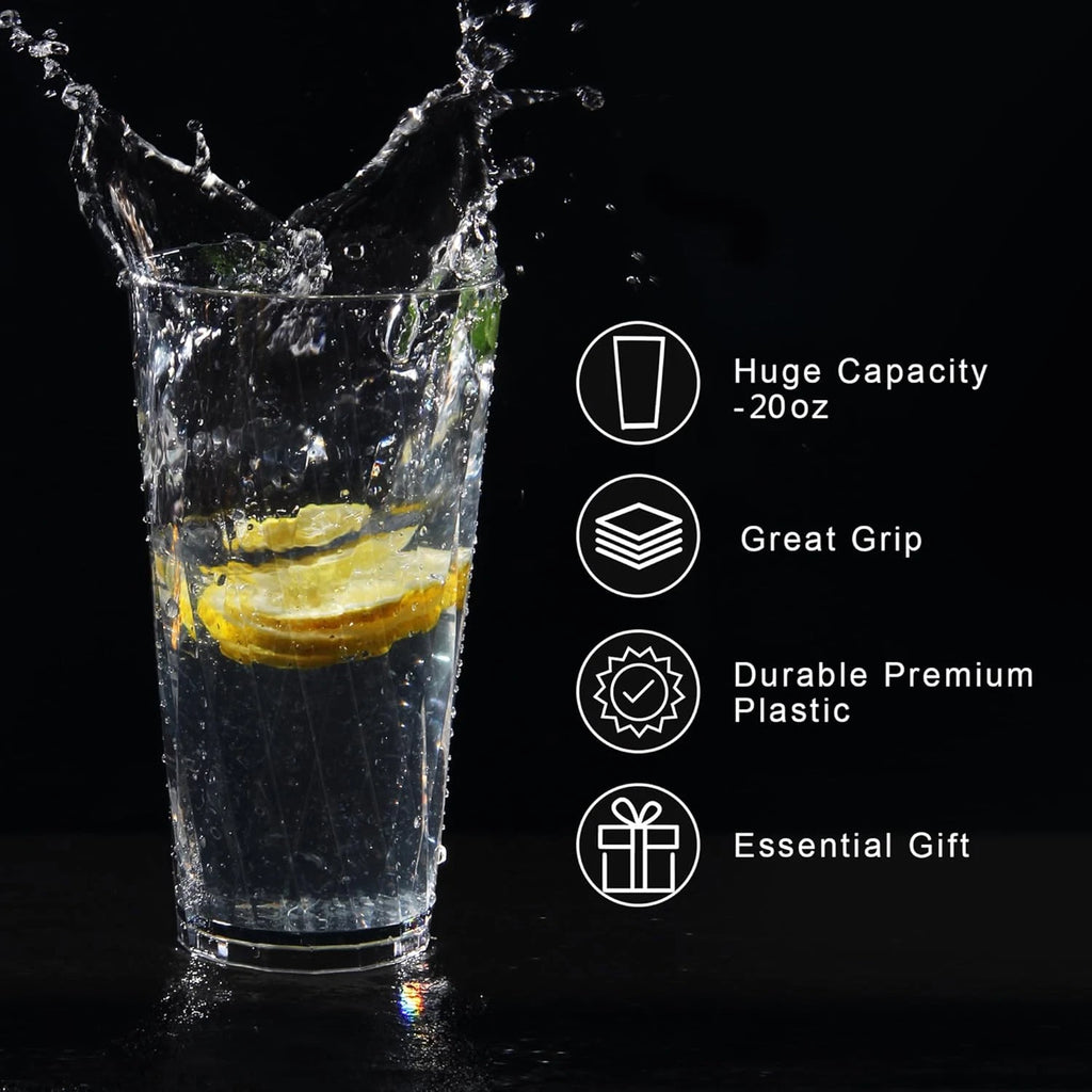 Unbreakable Plastic Drinking Glasses,Set of 6, Shatterproof Drinking Cups, Plast | eBay