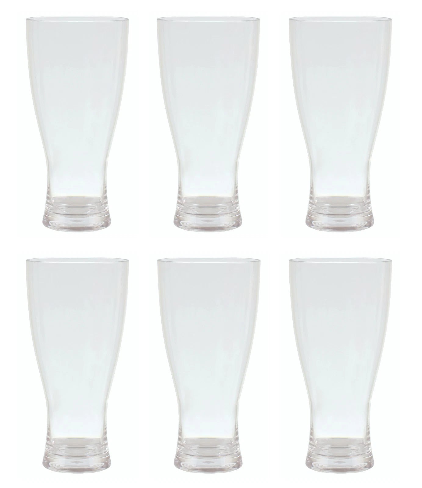 QG 19 Ounces Clear Acrylic Plastic Drinking Beer Glass Set of 6 | eBay