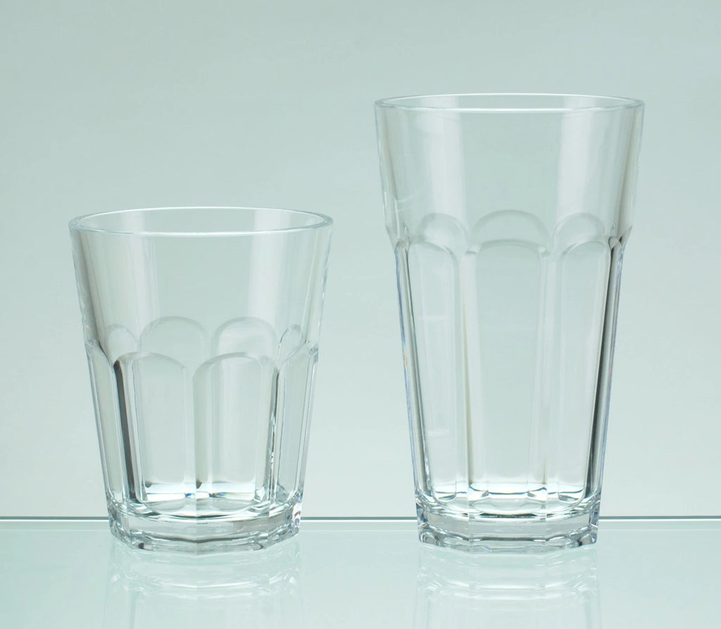 QG 12oz Clear Acrylic Plastic Drinking Rock Glass Tumbler Octangle Base Set of 6 | eBay