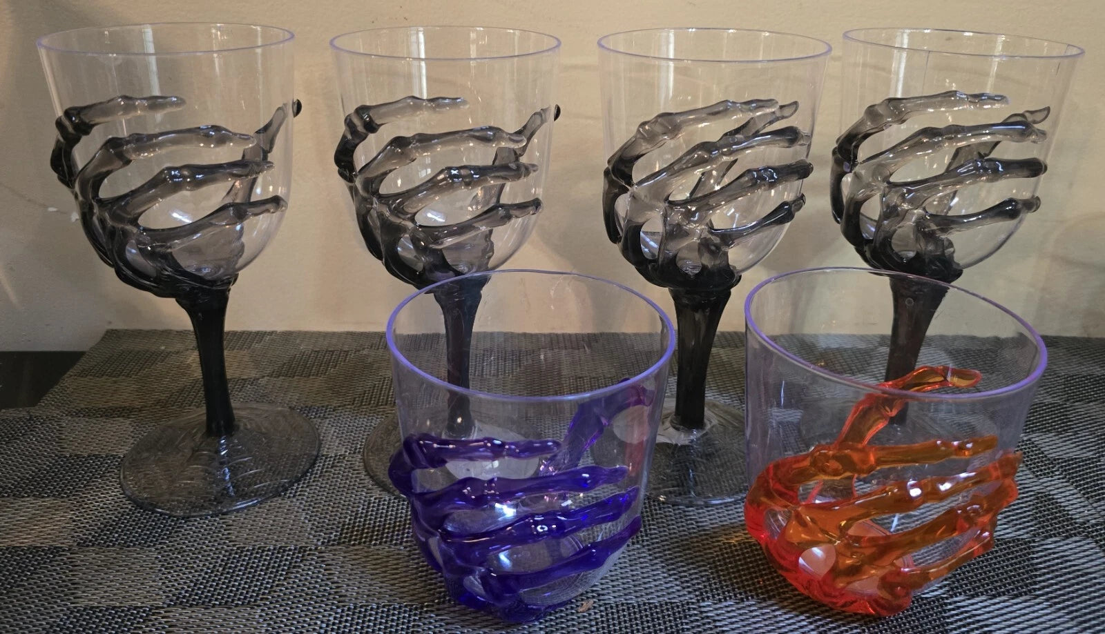 Set of 6 Skeleton Plastic Halloween Drinking Glasses | eBay