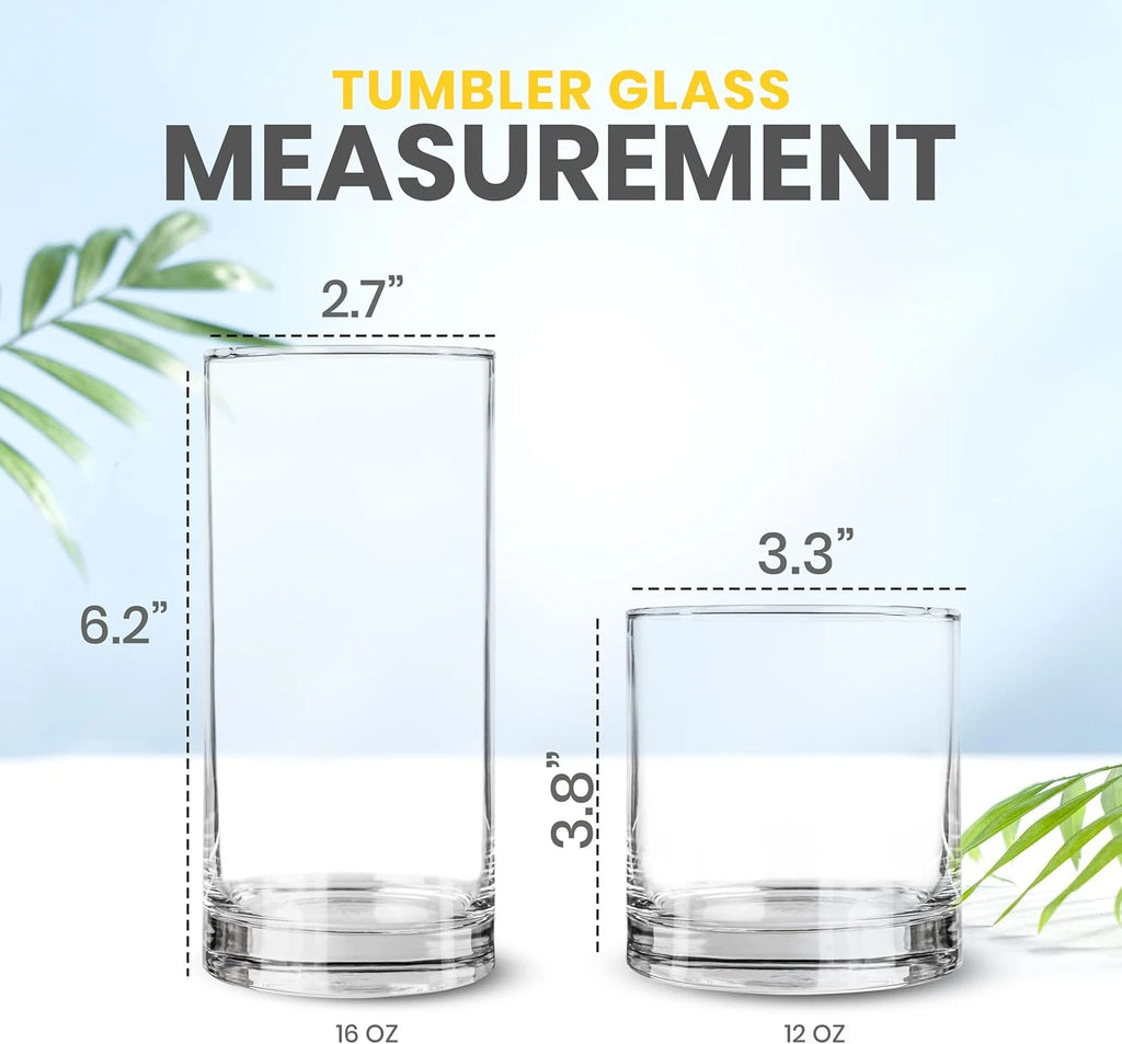 Clear Plastic Drinking Glasses - Pack of 6 (3 Each 12 Ounce & 16 Ounce Plastic G | eBay