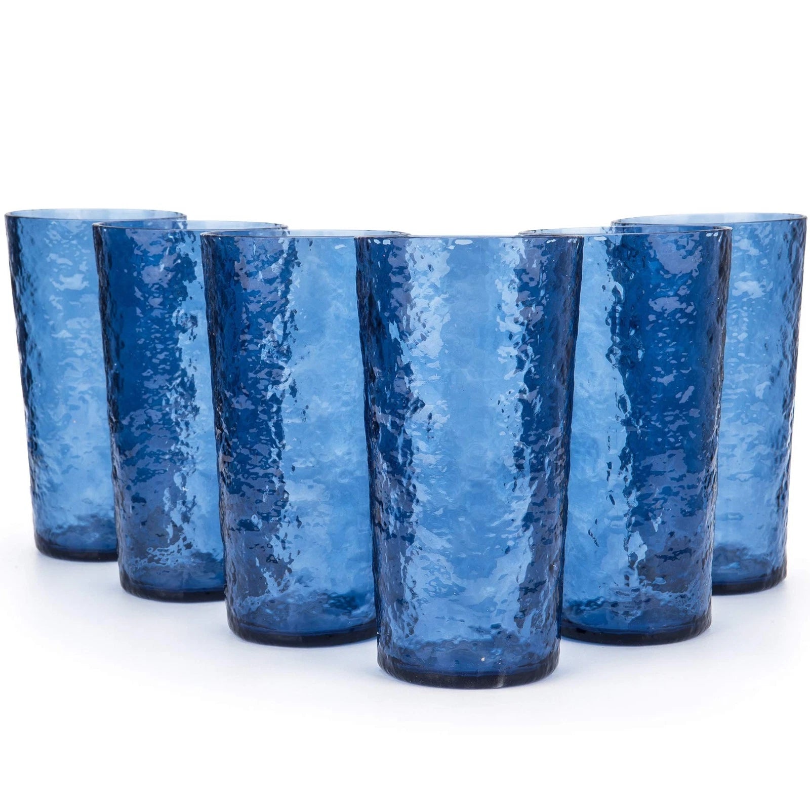 18-ounce Acrylic Highball Glasses Plastic Tumbler, set of 6 Blue | eBay