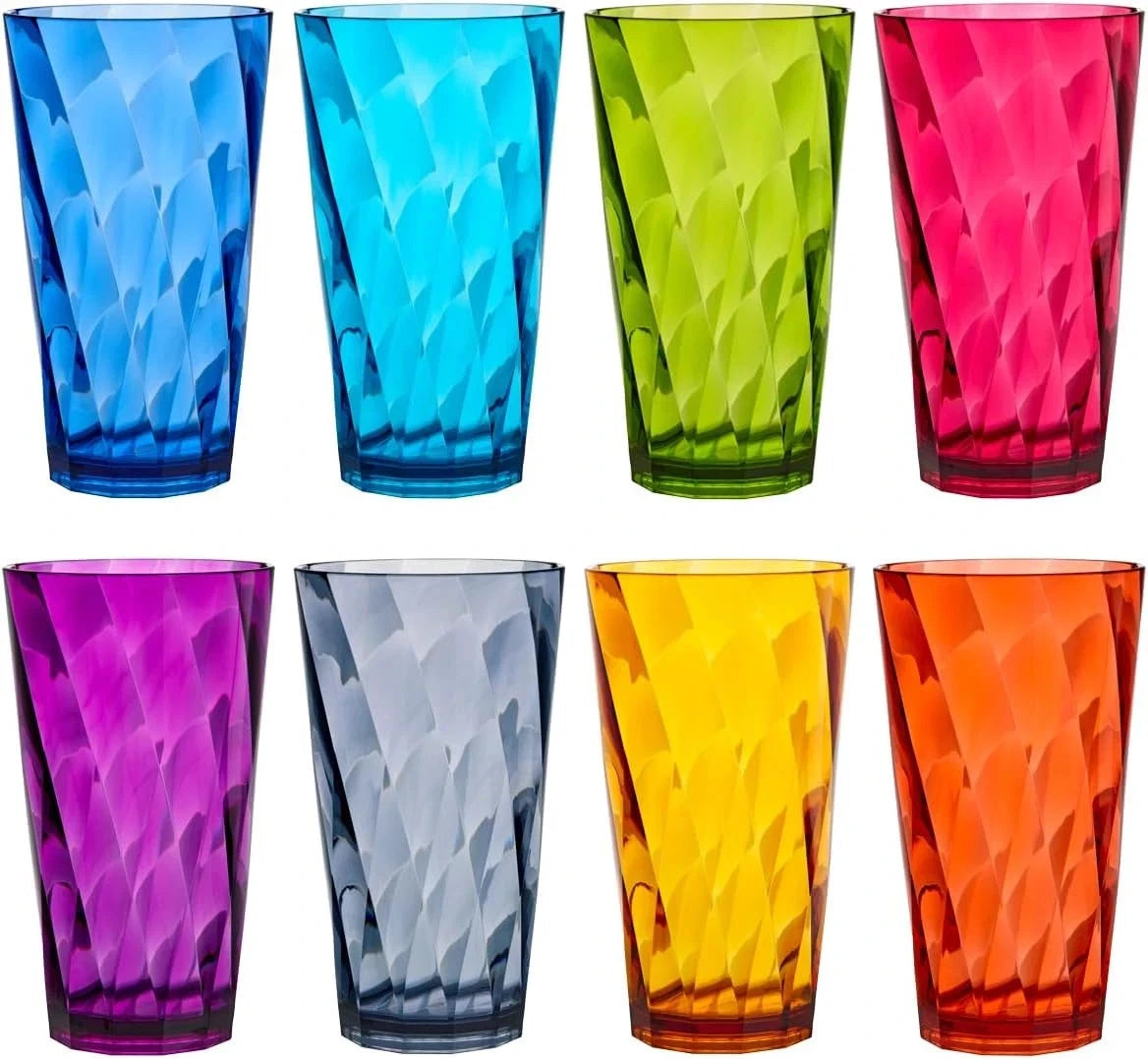 US Acrylic Optix Plastic Reusable Drinking Glasses (Set of 8) 20Oz Water Cups in | eBay
