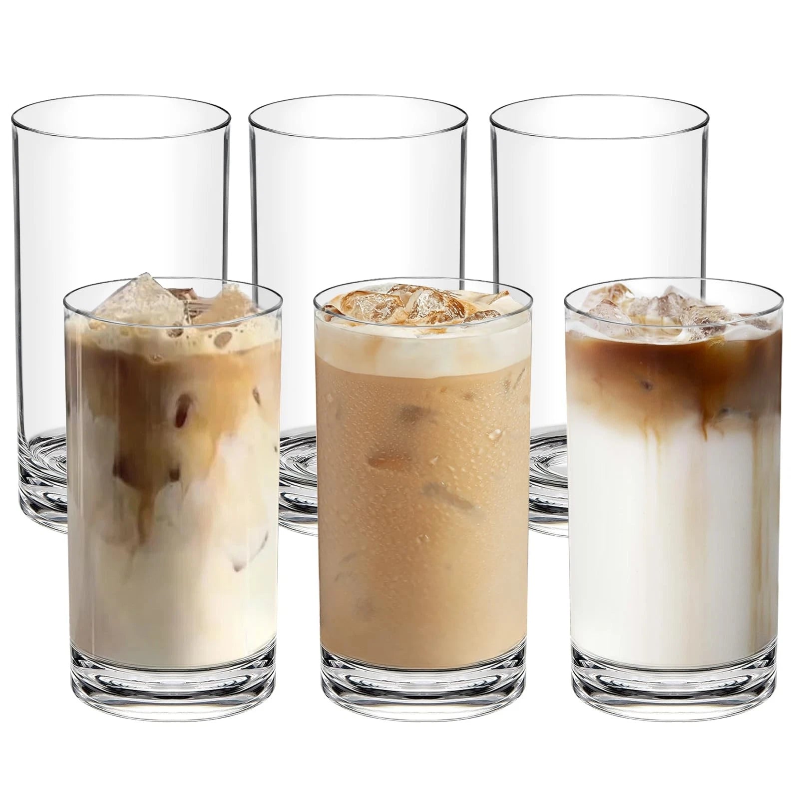 Set of 6 BPA-Free 17oz Clear Acrylic Tumblers, Shatterproof Drinking Glasses | eBay