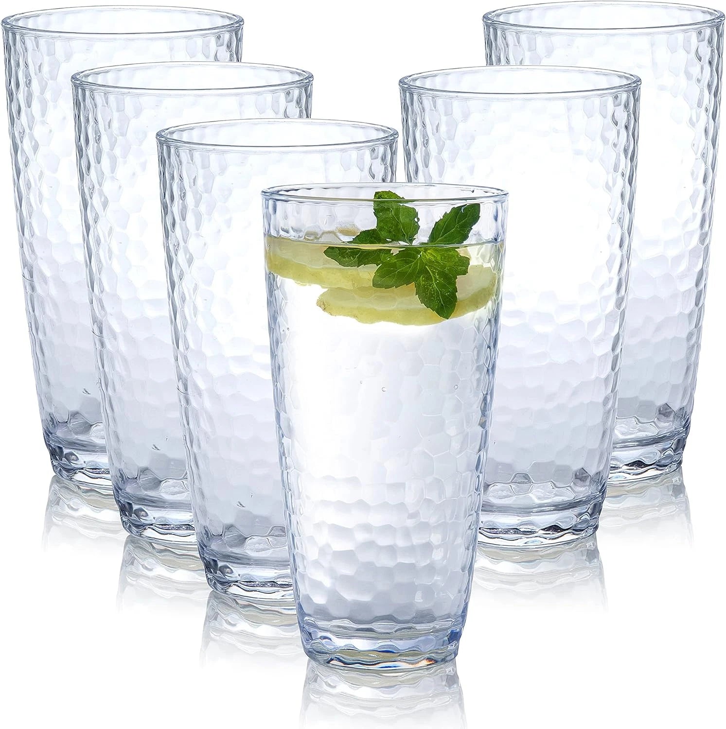 Unbreakable Plastic Tumbler Cups, Set of 6, Large Water Tumbler Set, 25 Oz Highb | eBay