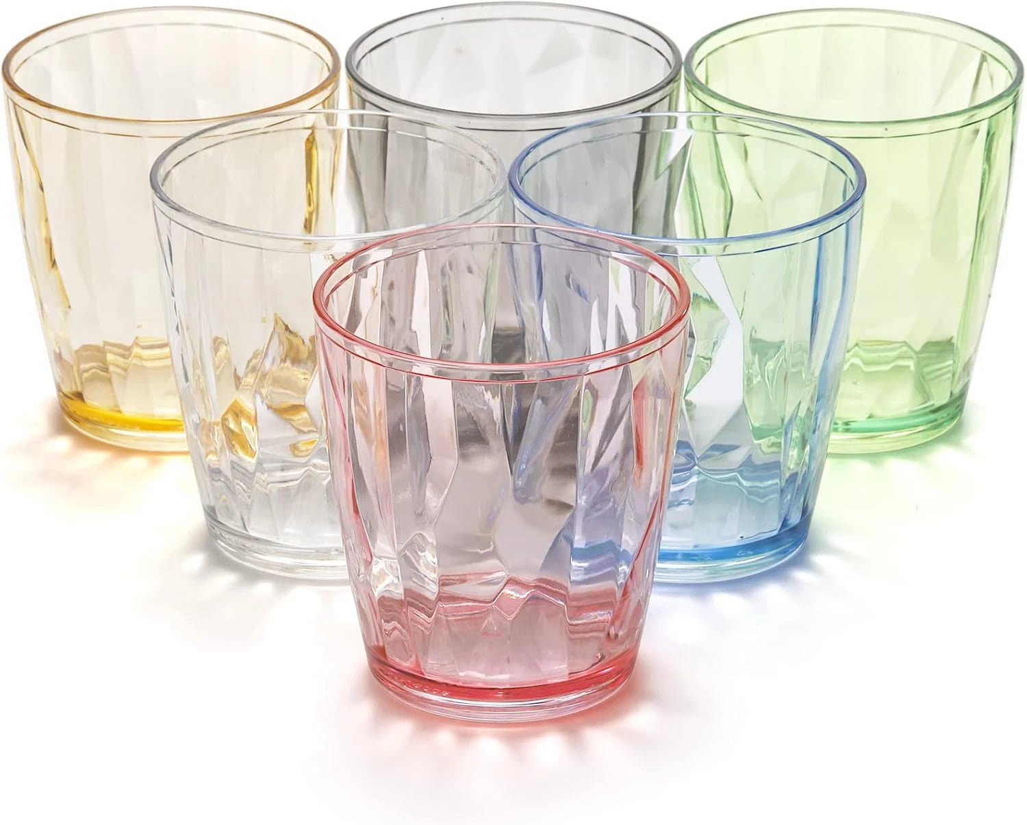 Set of 6 Unbreakable Premium Drinking Glasses, 6 Colors 10.5 Oz Stackable Tritan | eBay